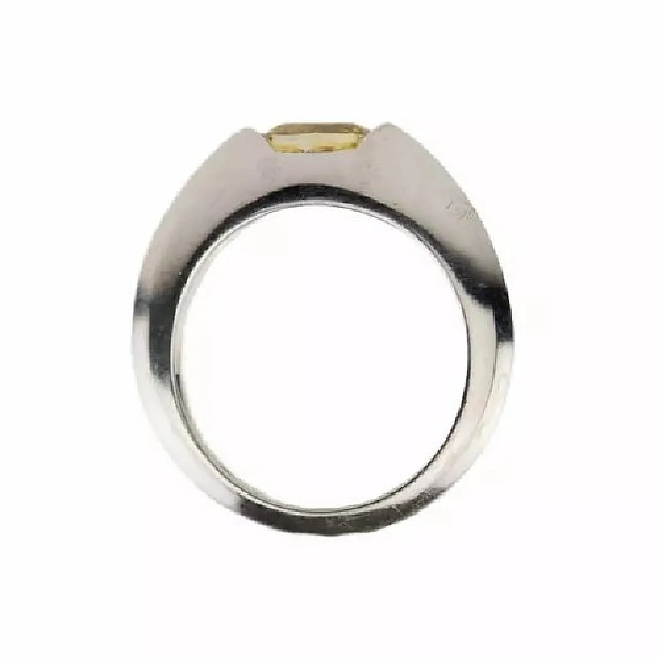 Piaget 18k white gold ring with sapphire and diamond, 20th century 4