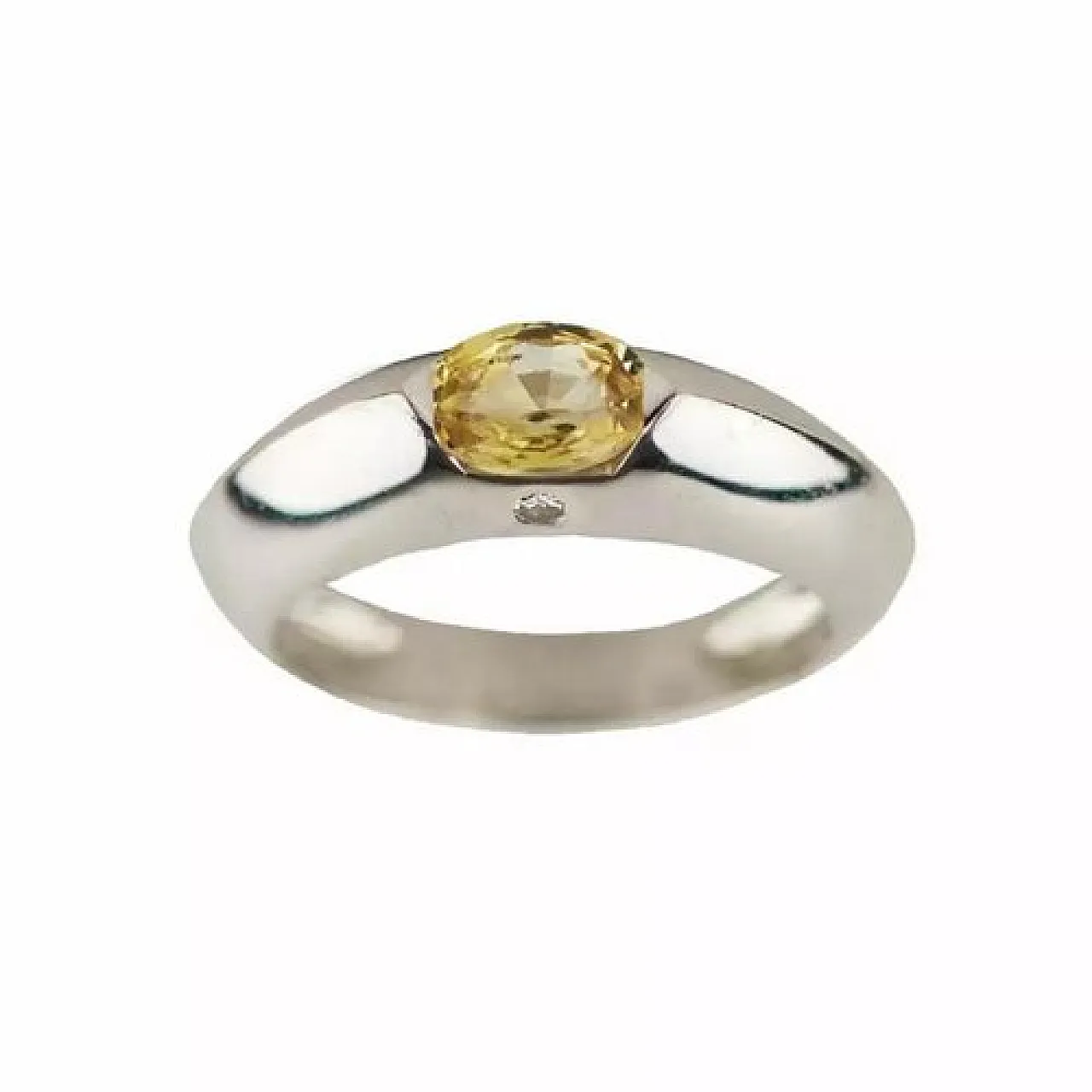Piaget 18k white gold ring with sapphire and diamond, 20th century 6
