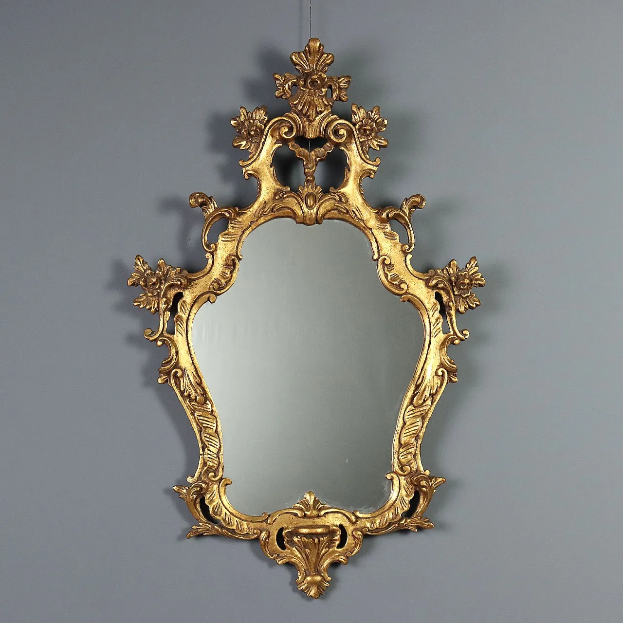 Specchiera in legno dorato stile Barocchetto, '900 1