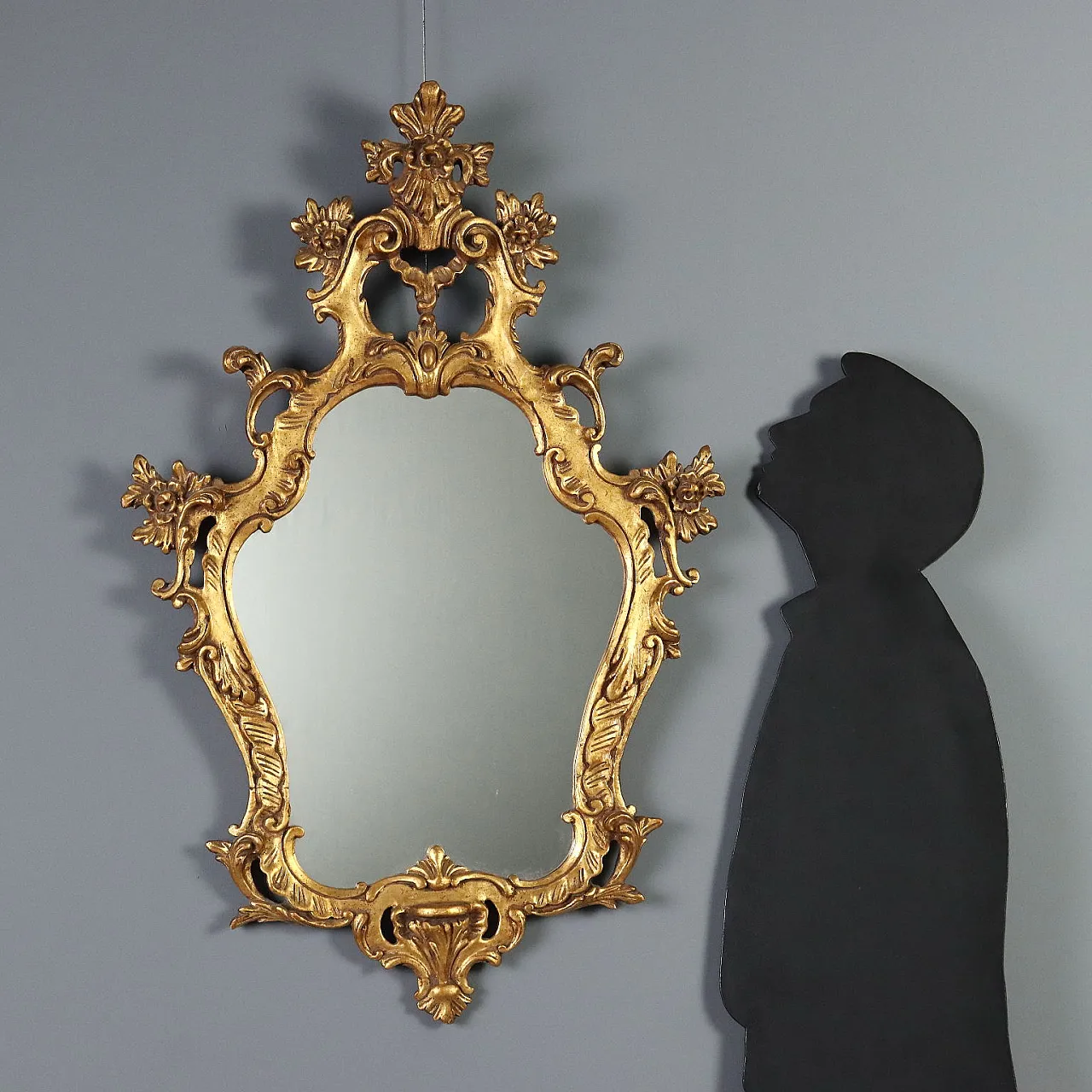 Specchiera in legno dorato stile Barocchetto, '900 2