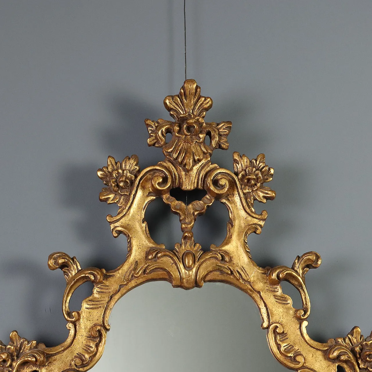 Specchiera in legno dorato stile Barocchetto, '900 4