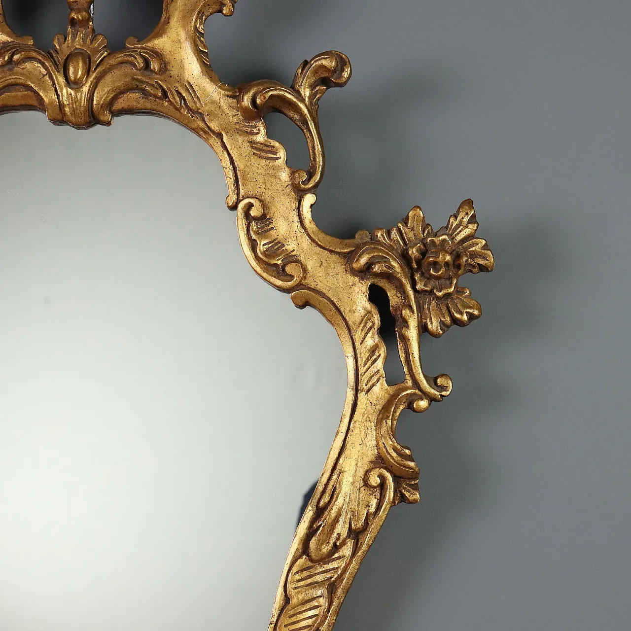 Specchiera in legno dorato stile Barocchetto, '900 6