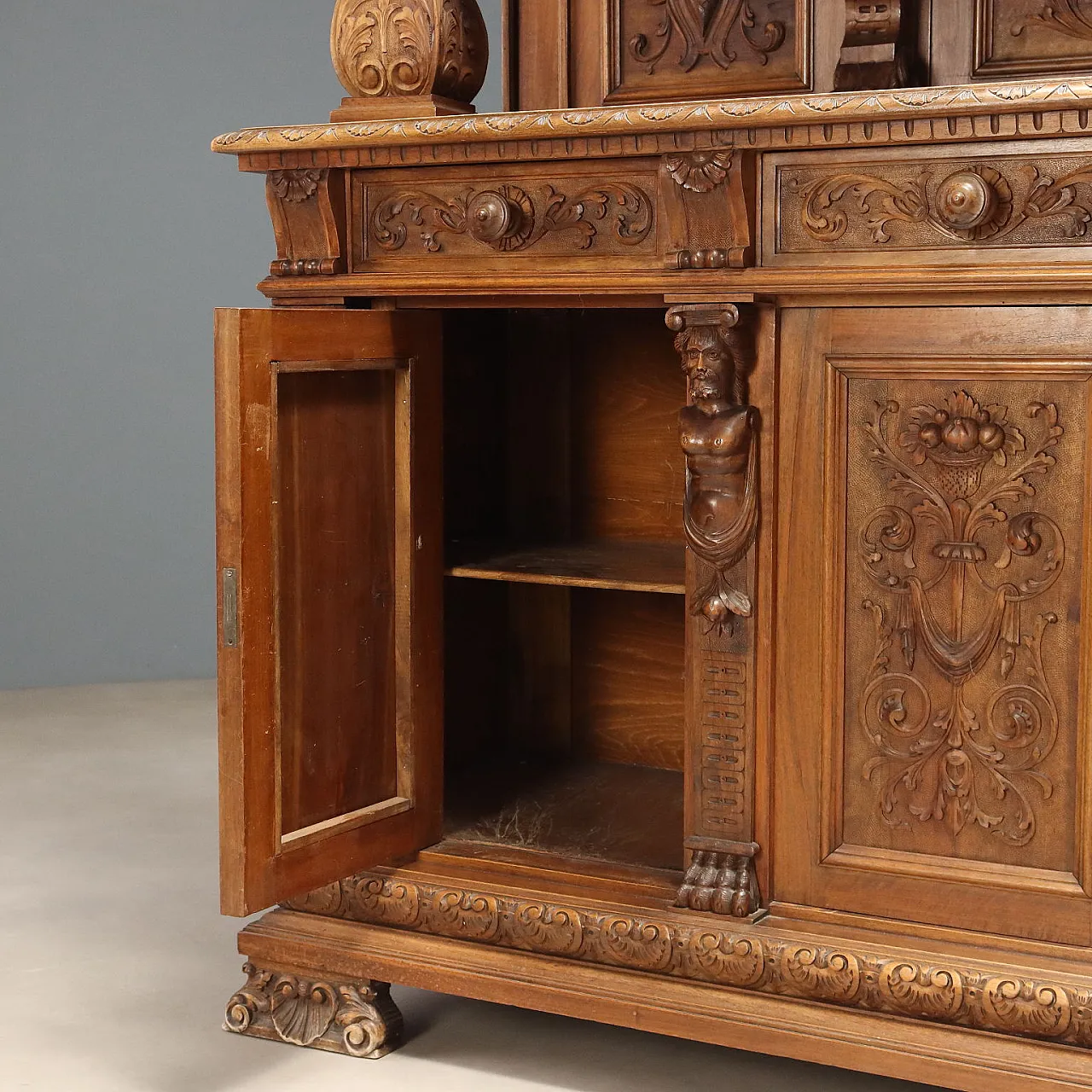 Credenza Neobarocca in noce, '800 10