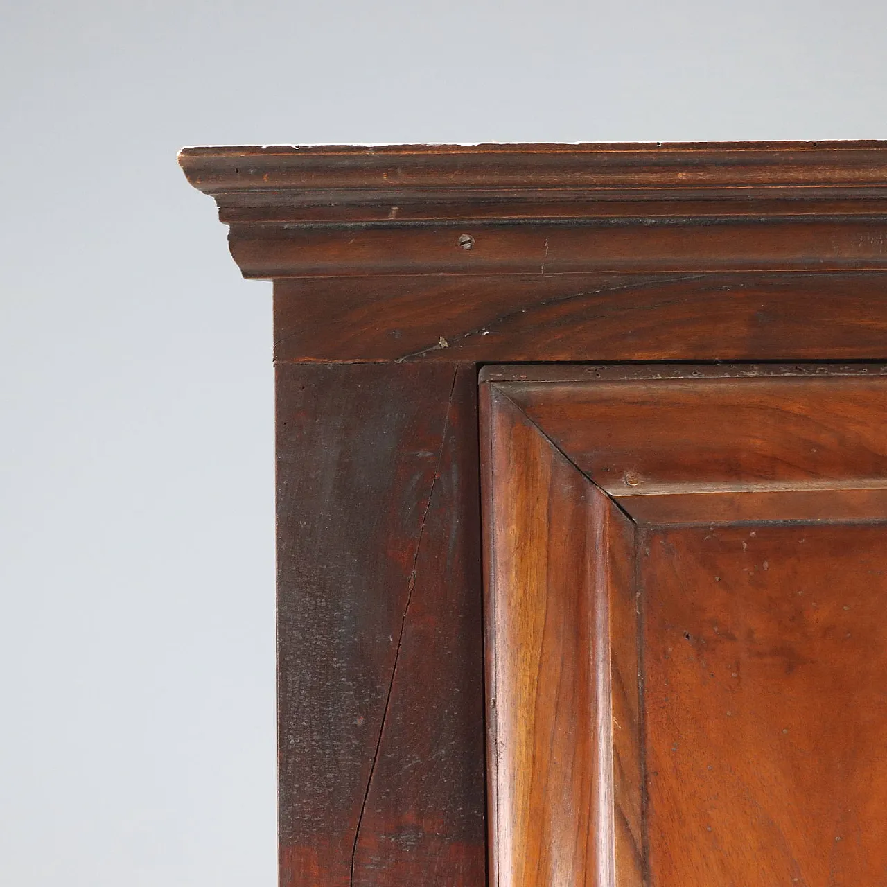 Corner cabinet in walnut and oak with woods, 20th century 5