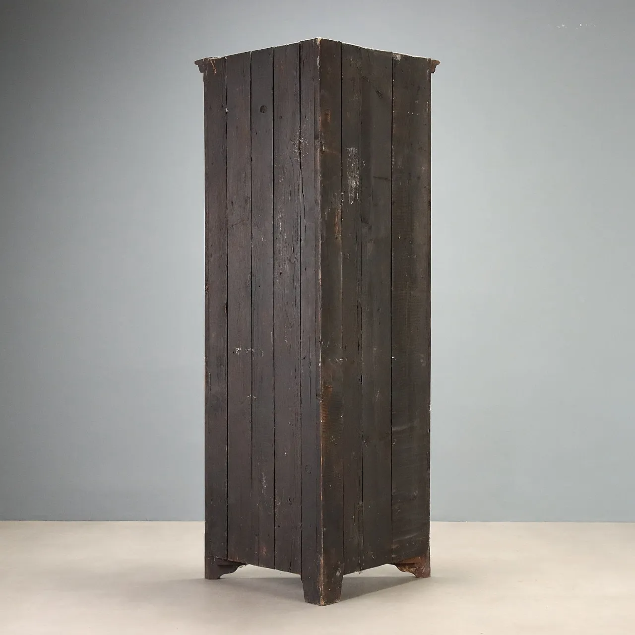 Corner cabinet in walnut and oak with woods, 20th century 9