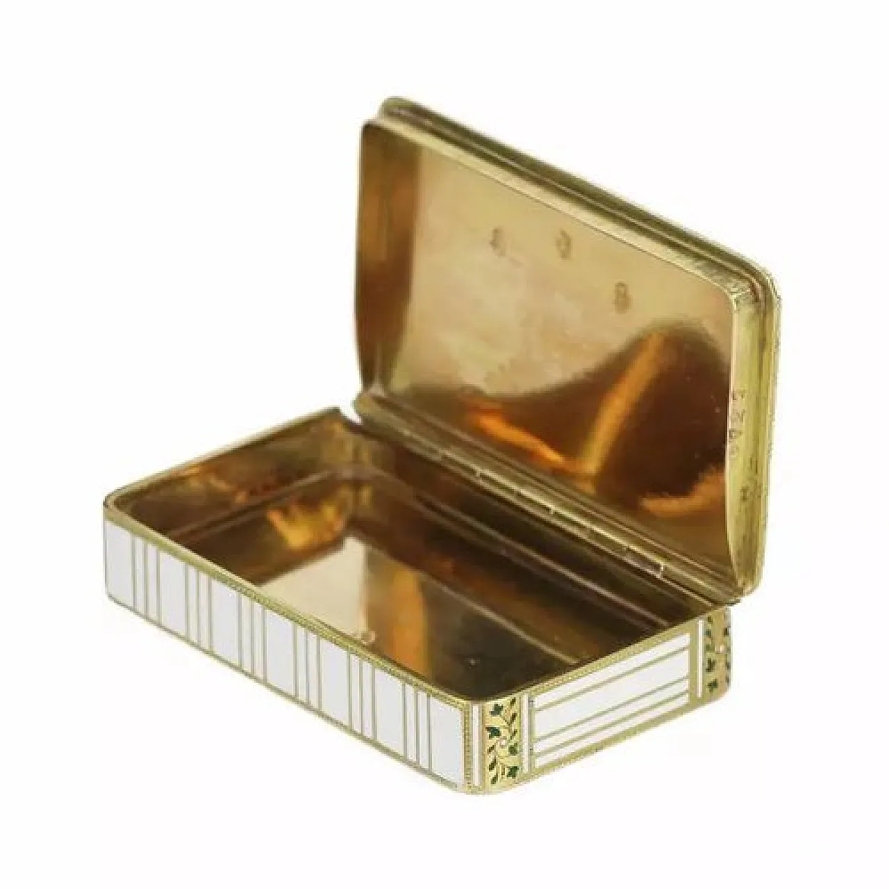 Namelled gold snuff box from Frères Jordan, 19th century 5