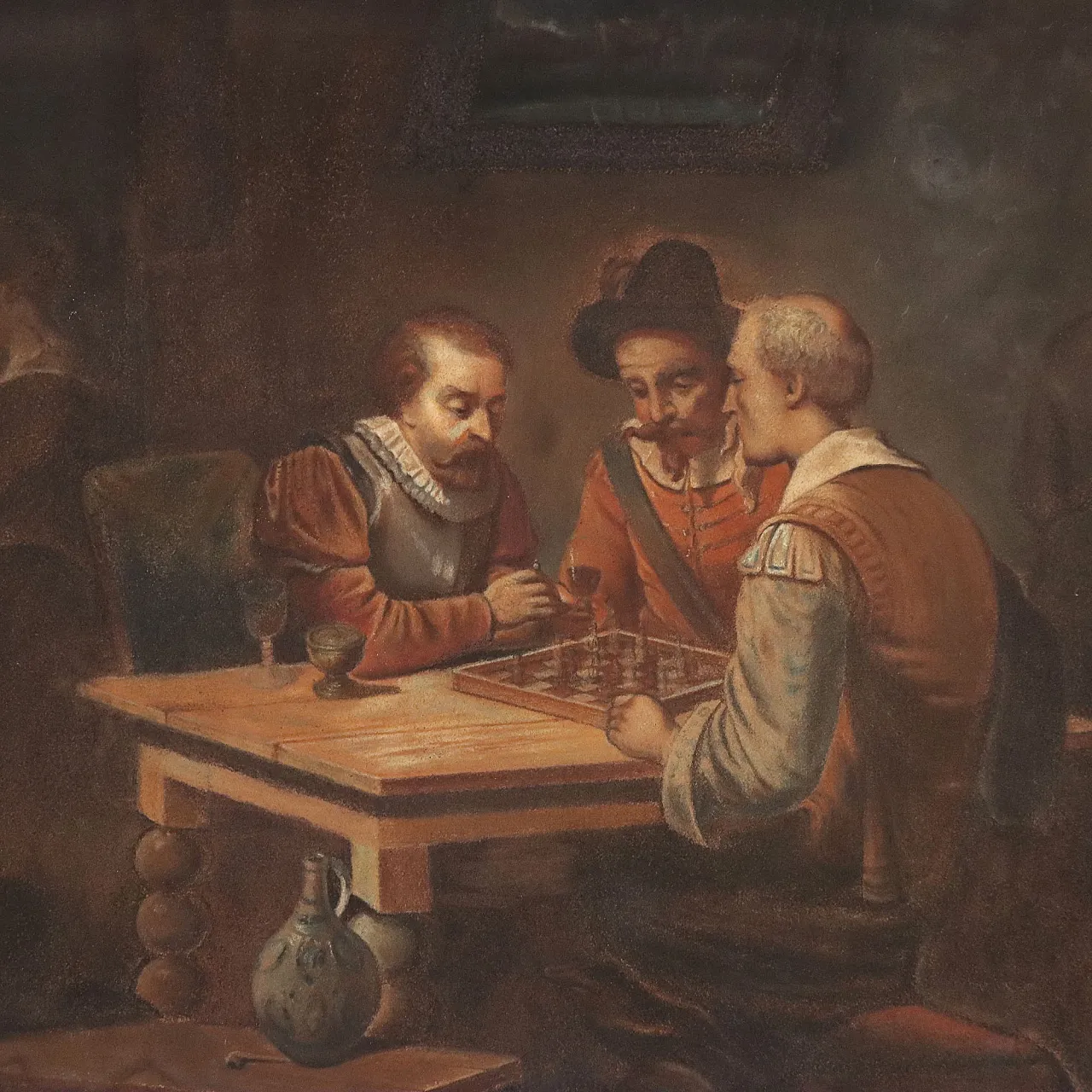 Painting The Chess Players, 19th century 3