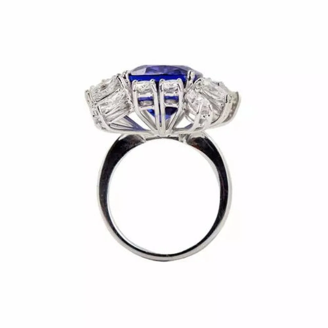Gold ring with tanzanite and diamonds, 2000s 5