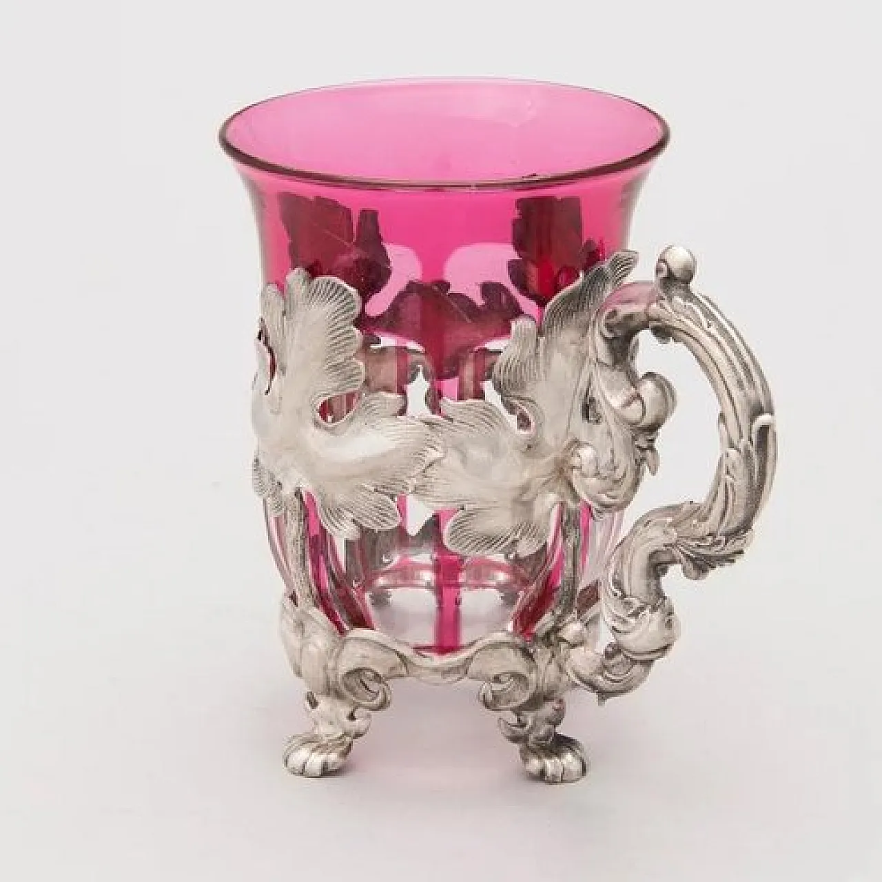 Silver tea glass holder by Carl Gustav Ekqvist, 19th century 6