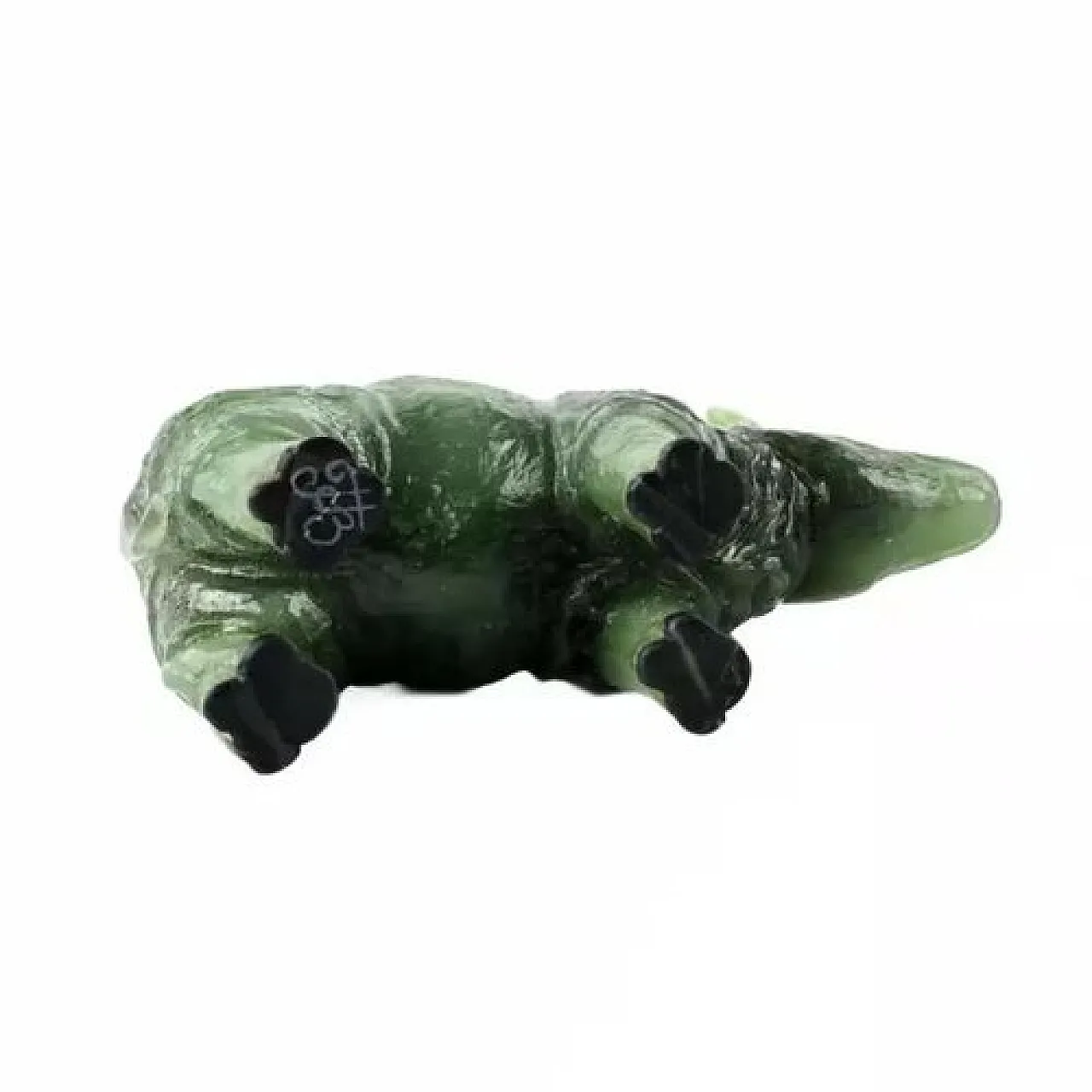 Jade Rhinoceros in the style of Fabergé, 2000s 2