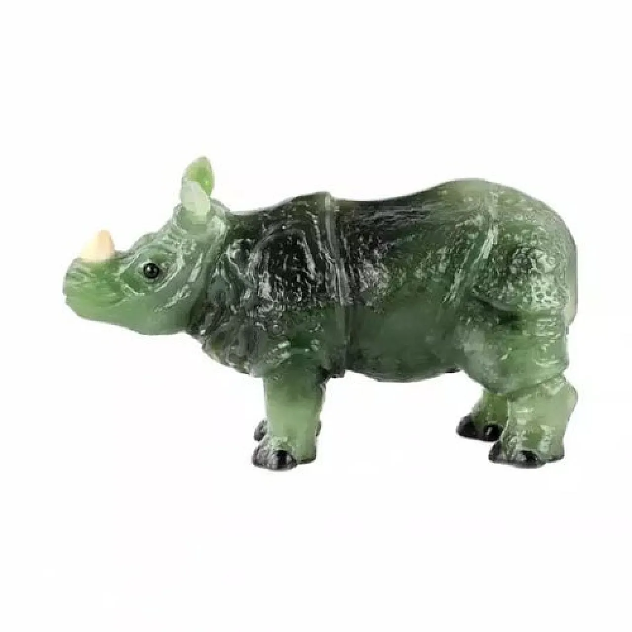 Jade Rhinoceros in the style of Fabergé, 2000s 3