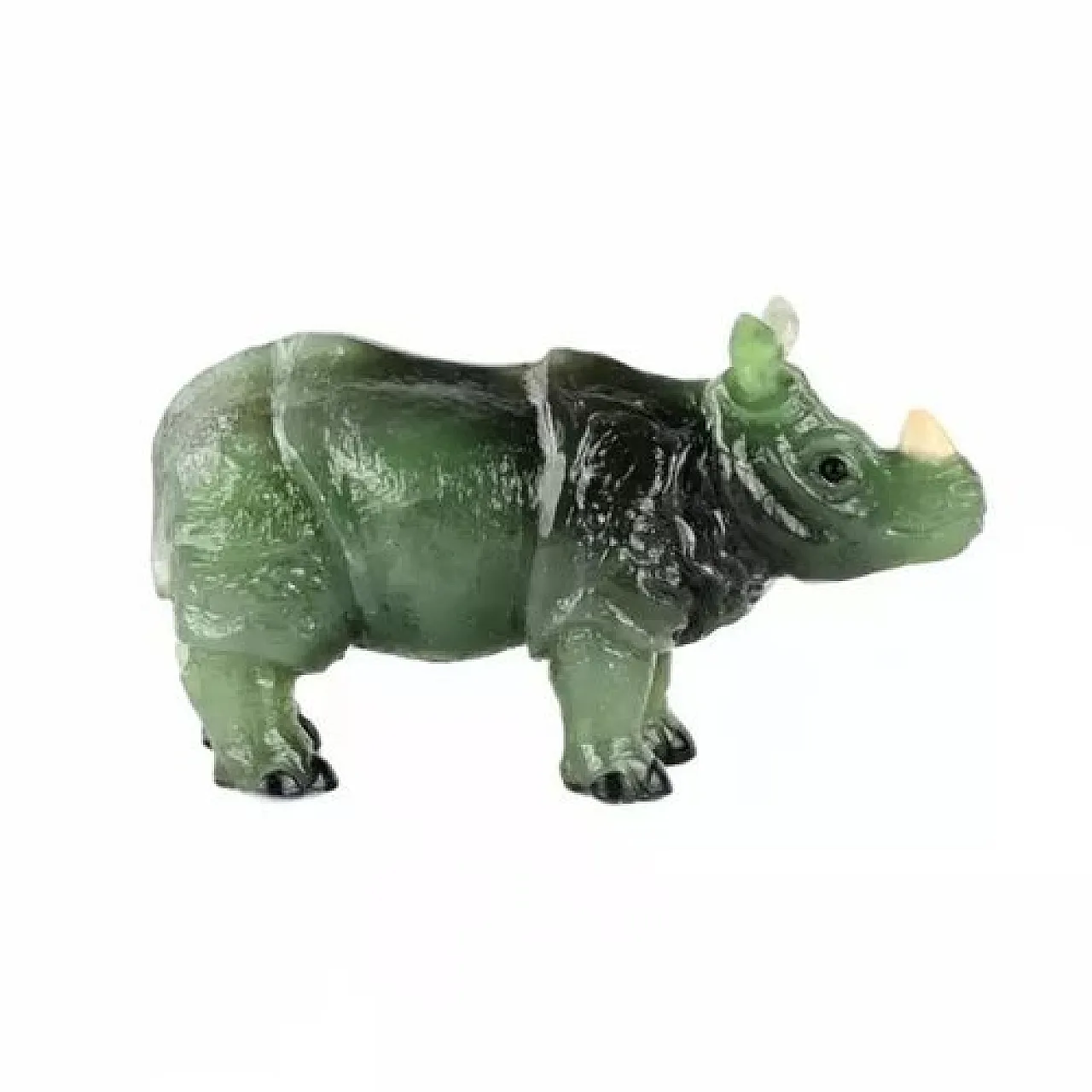 Jade Rhinoceros in the style of Fabergé, 2000s 5