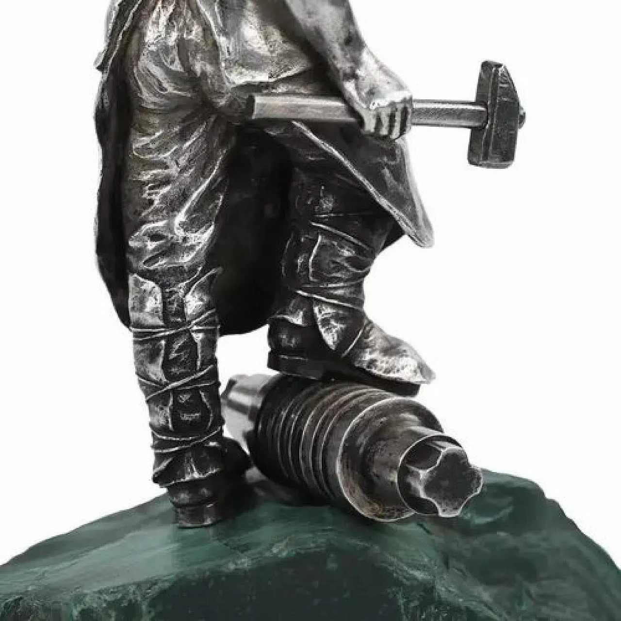 Silver mining engineer sculpture from Artel, early 20th century 4