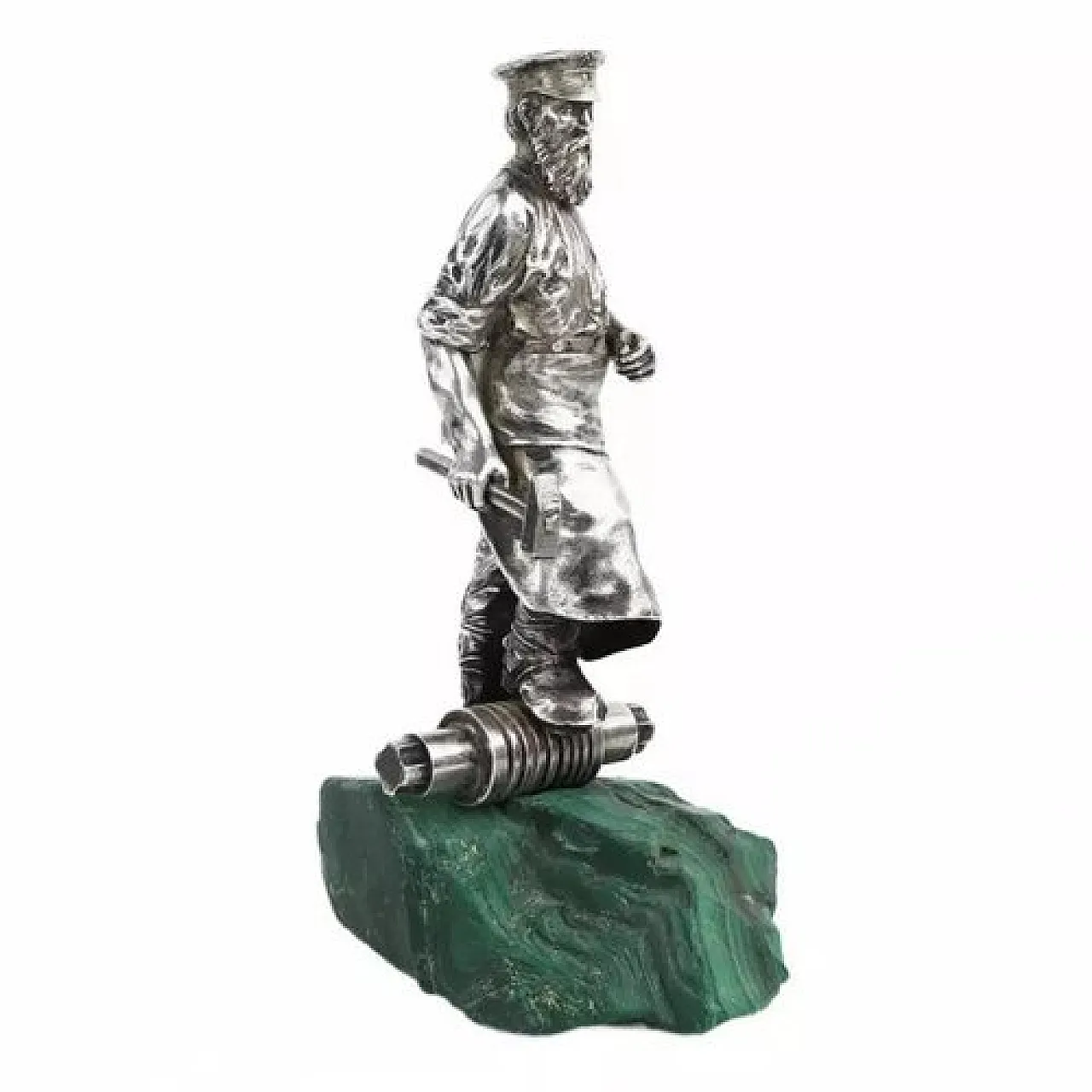 Silver mining engineer sculpture from Artel, early 20th century 7