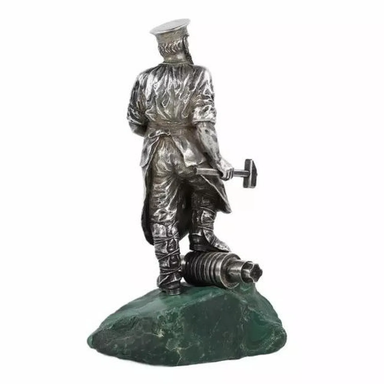 Silver mining engineer sculpture from Artel, early 20th century 9