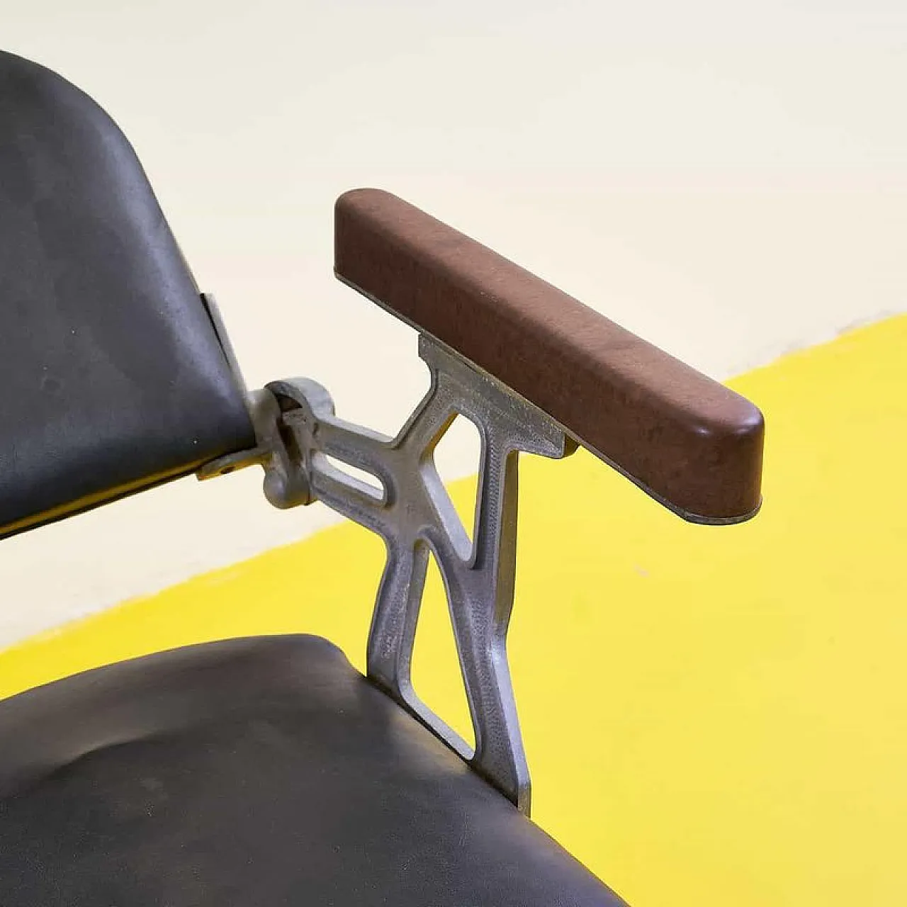 Metal barber stool, 1950s 4