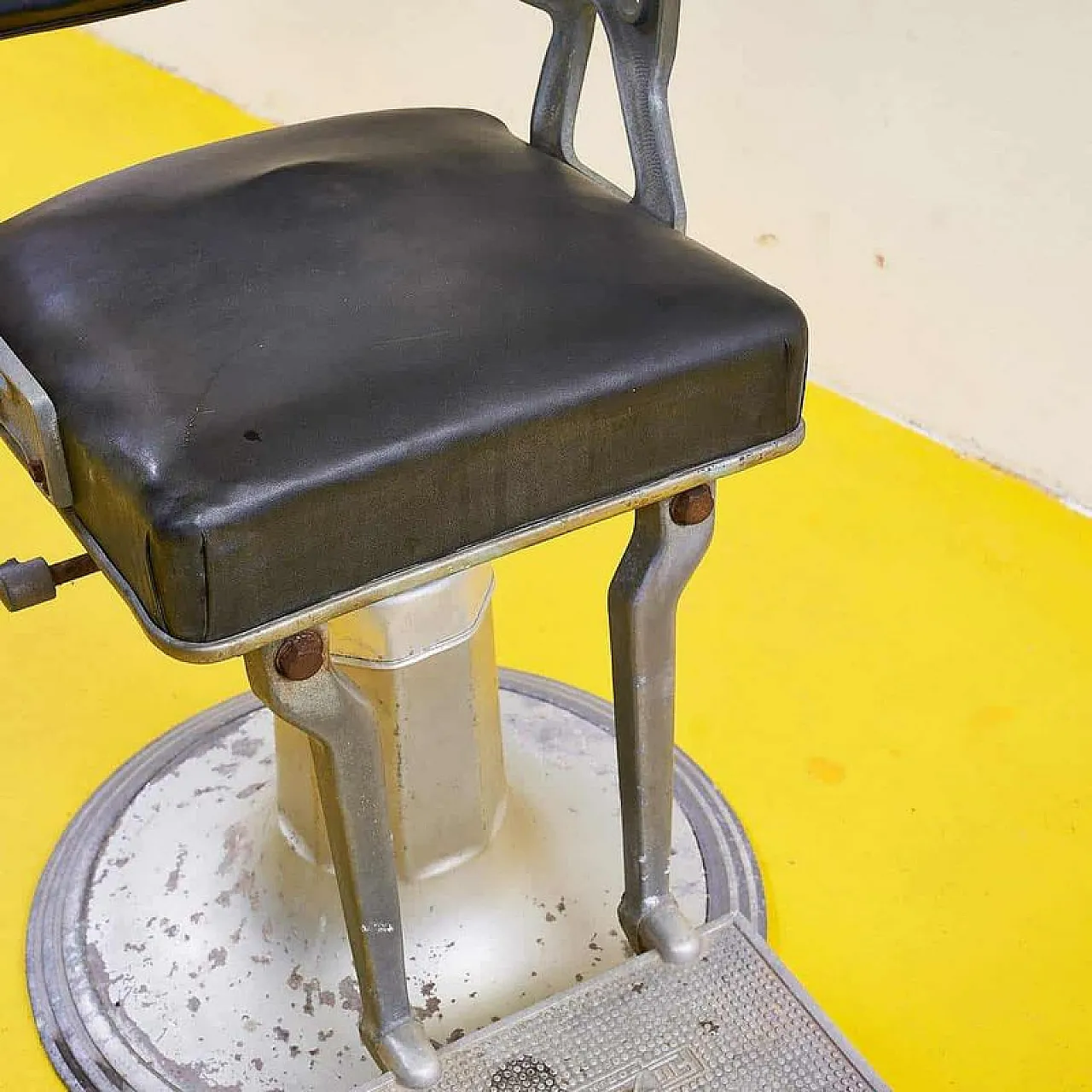Metal barber stool, 1950s 9