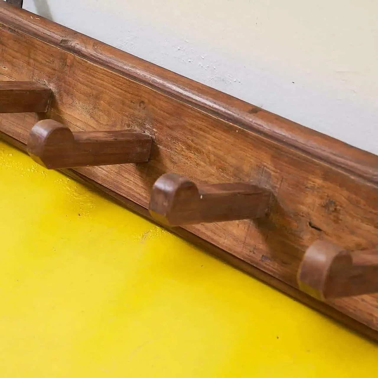 Solid wood coat stand, 1950s 3