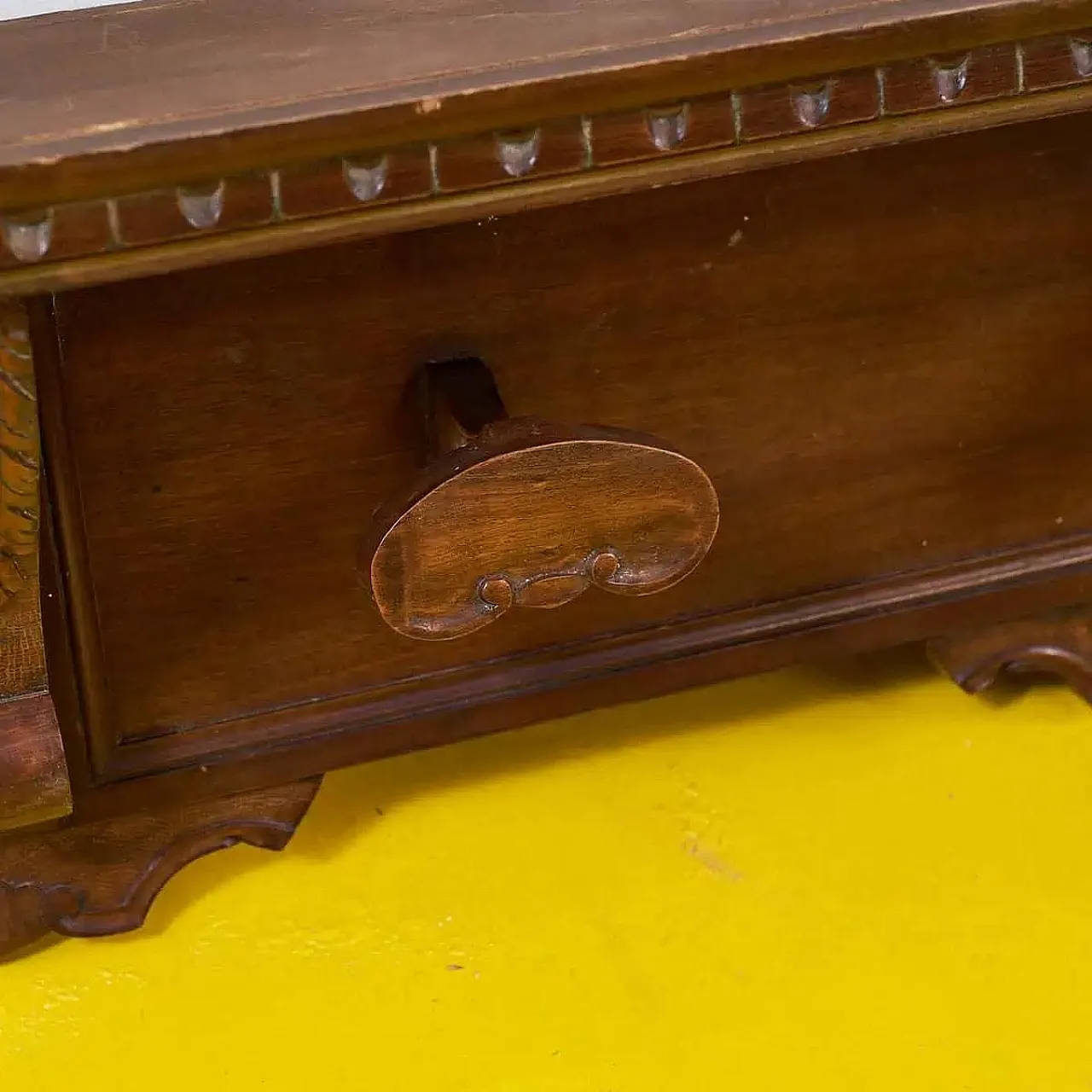 Carved wooden chest of drawers, 1970s 2