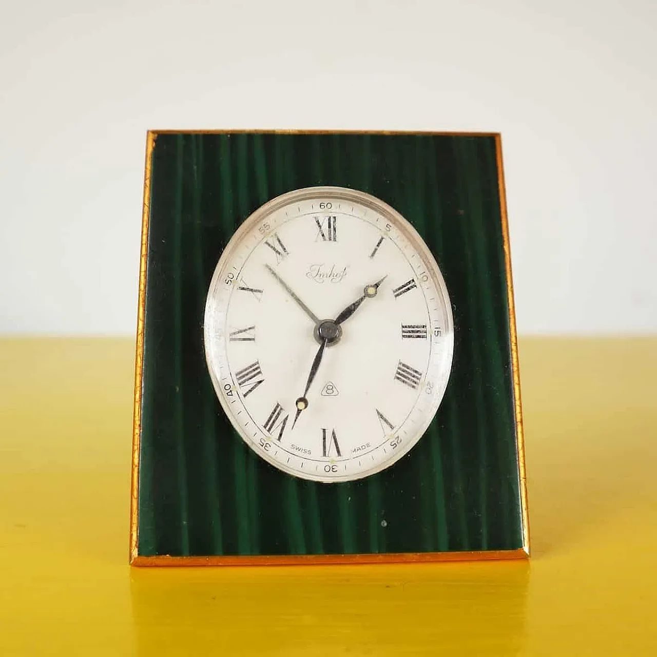 Chrome-plated table clock, 1970s 1
