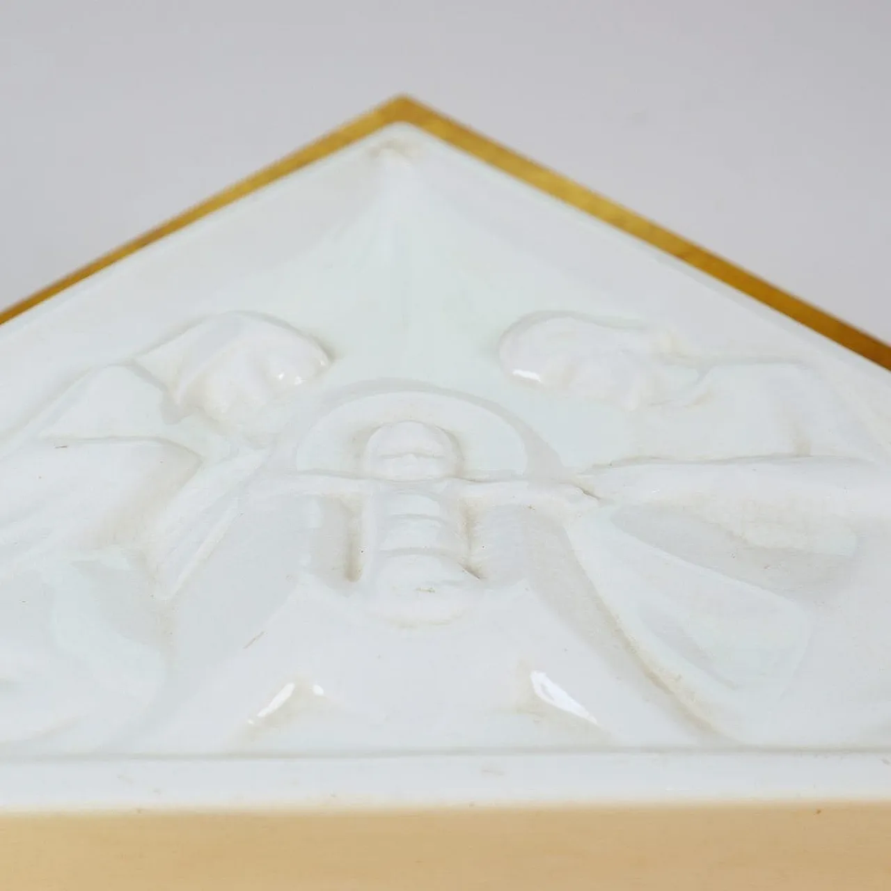 Holy Family bas-relief, ceramic and wood, 20th century 7