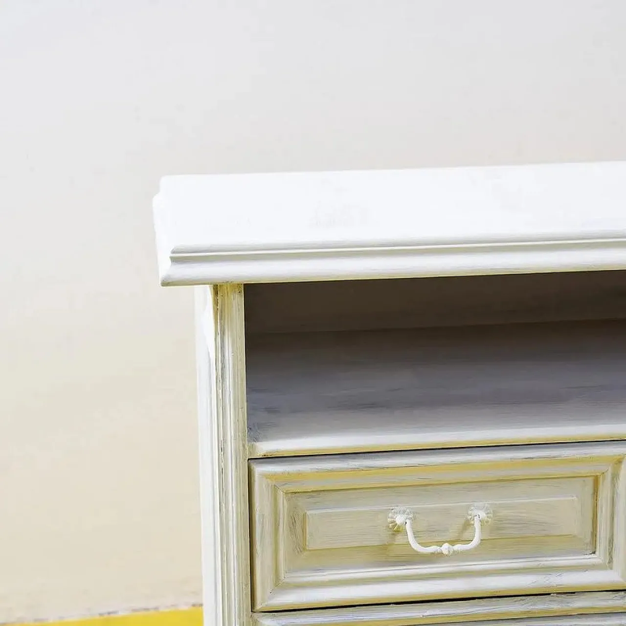Small white wooden sideboard, 1980s 3