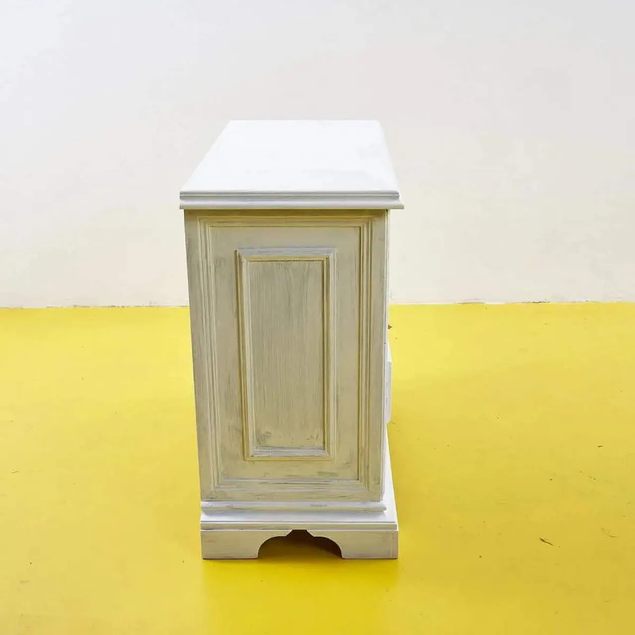 Small white wooden sideboard, 1980s 5