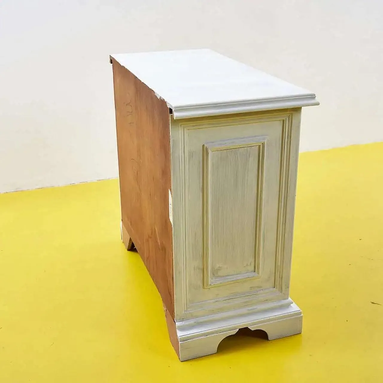 Small white wooden sideboard, 1980s 6