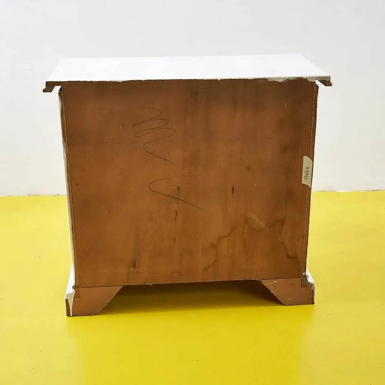 Small white wooden sideboard, 1980s 7