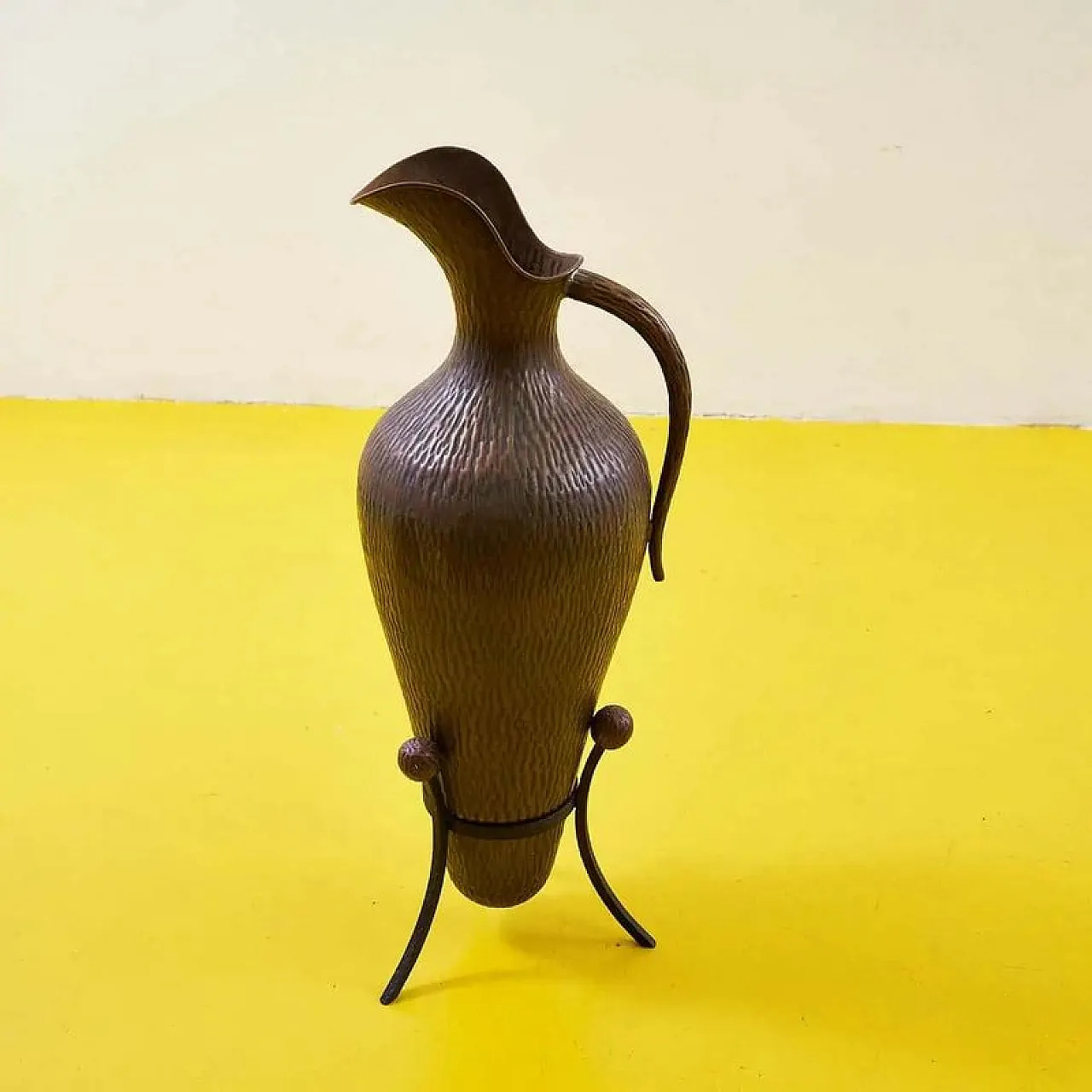 Hammered Copper Jug, Italy, 1990s 4