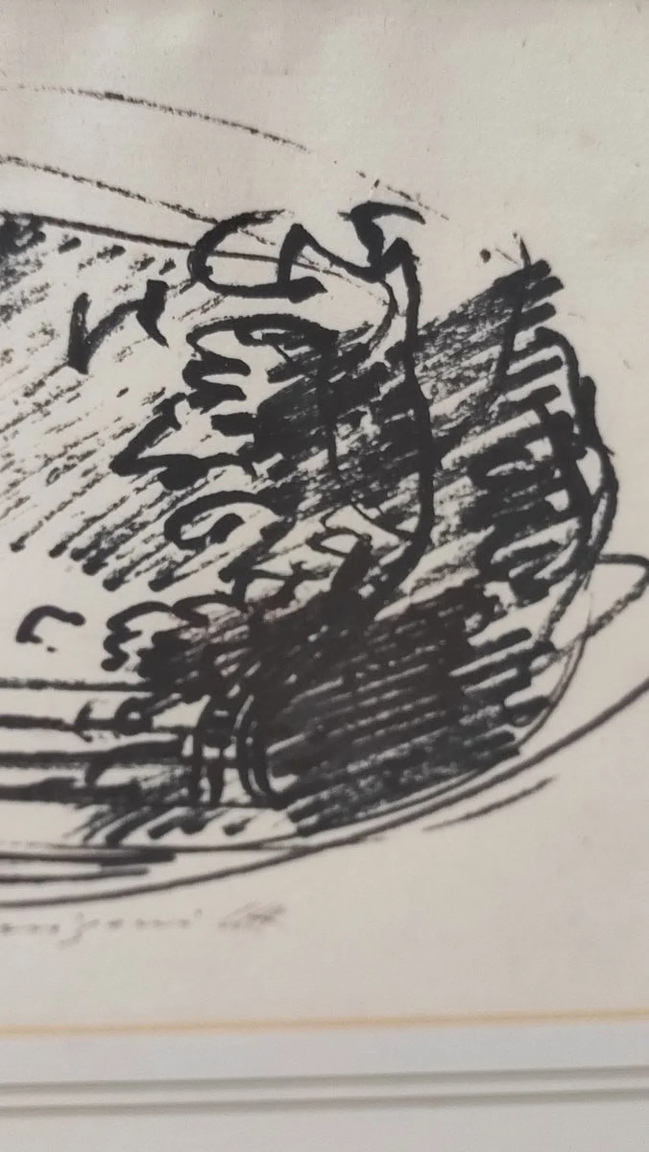 Pietro Annigoni, Abstract Composition, drawing on paper, 1970s 5