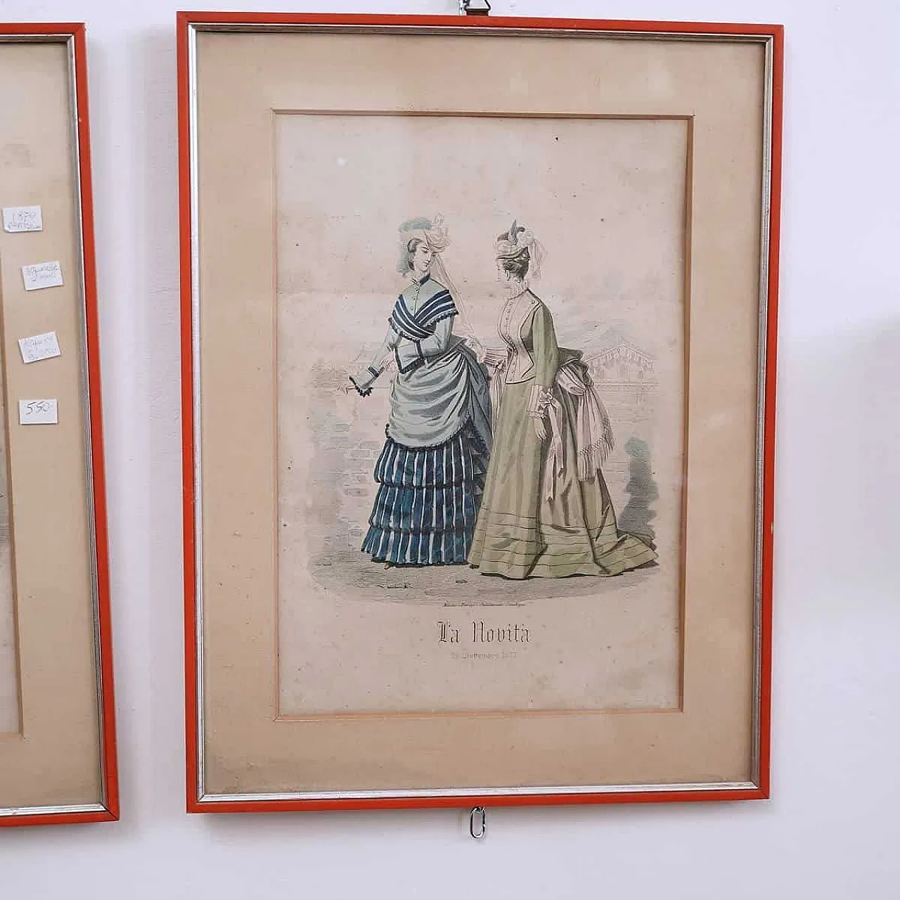 Composizione figurativa, XVIII secolo, Xilografia ad acquarello, set di 12 2