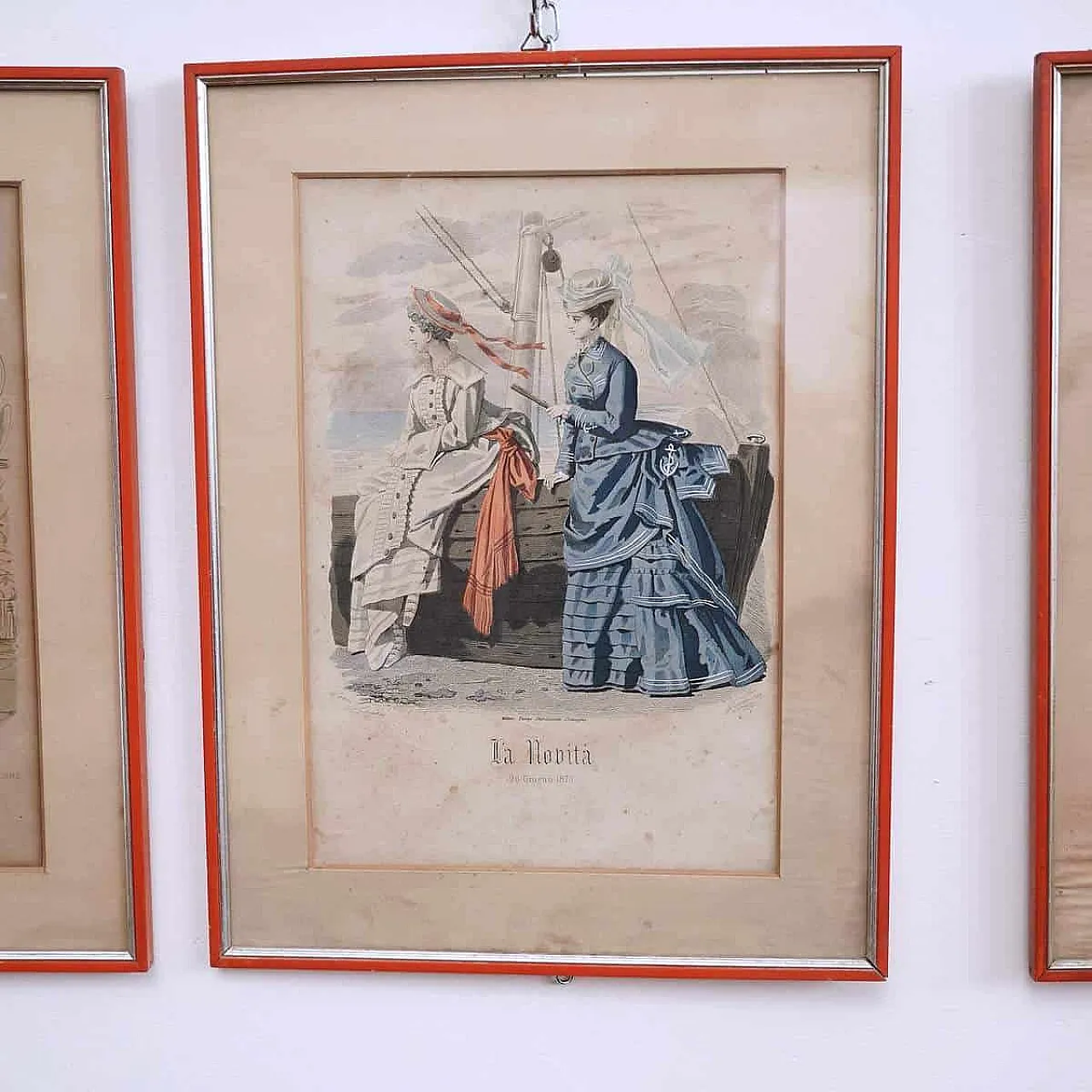 Composizione figurativa, XVIII secolo, Xilografia ad acquarello, set di 12 10