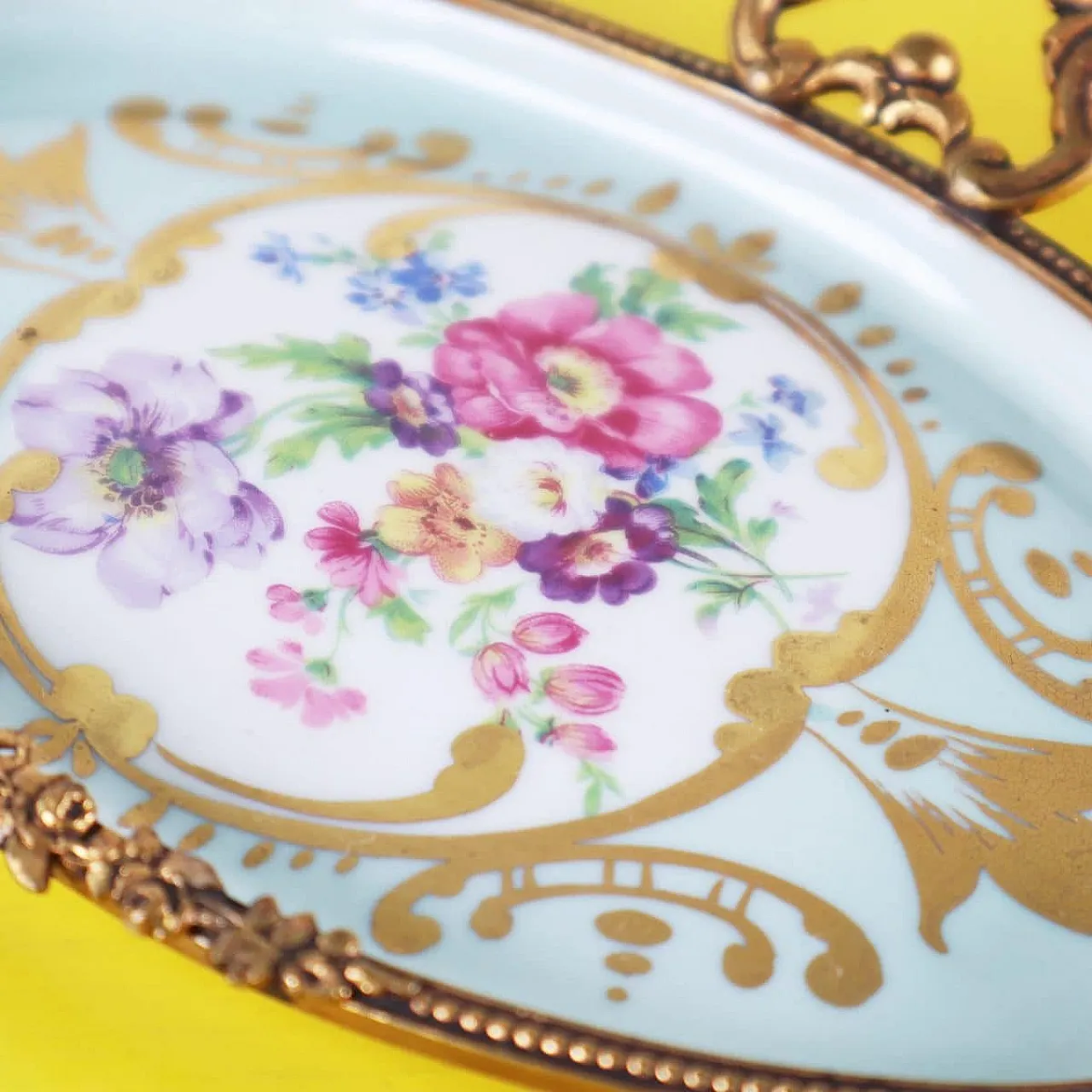 Limoges Ceramic Ashtray with Handle 4
