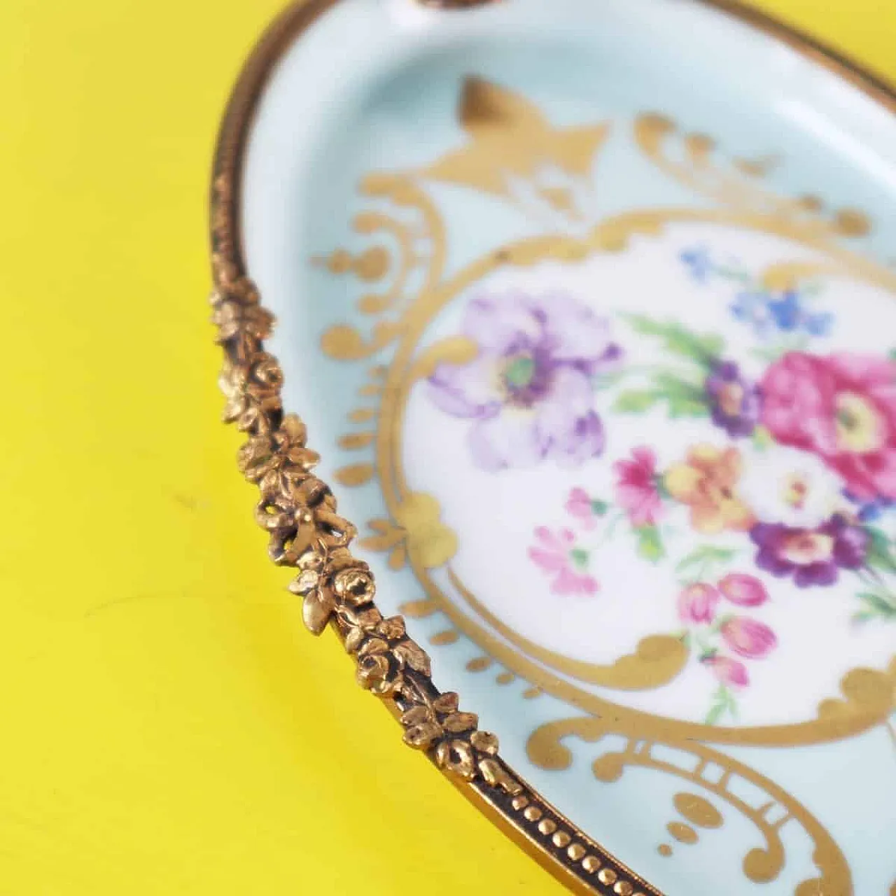 Limoges Ceramic Ashtray with Handle 6