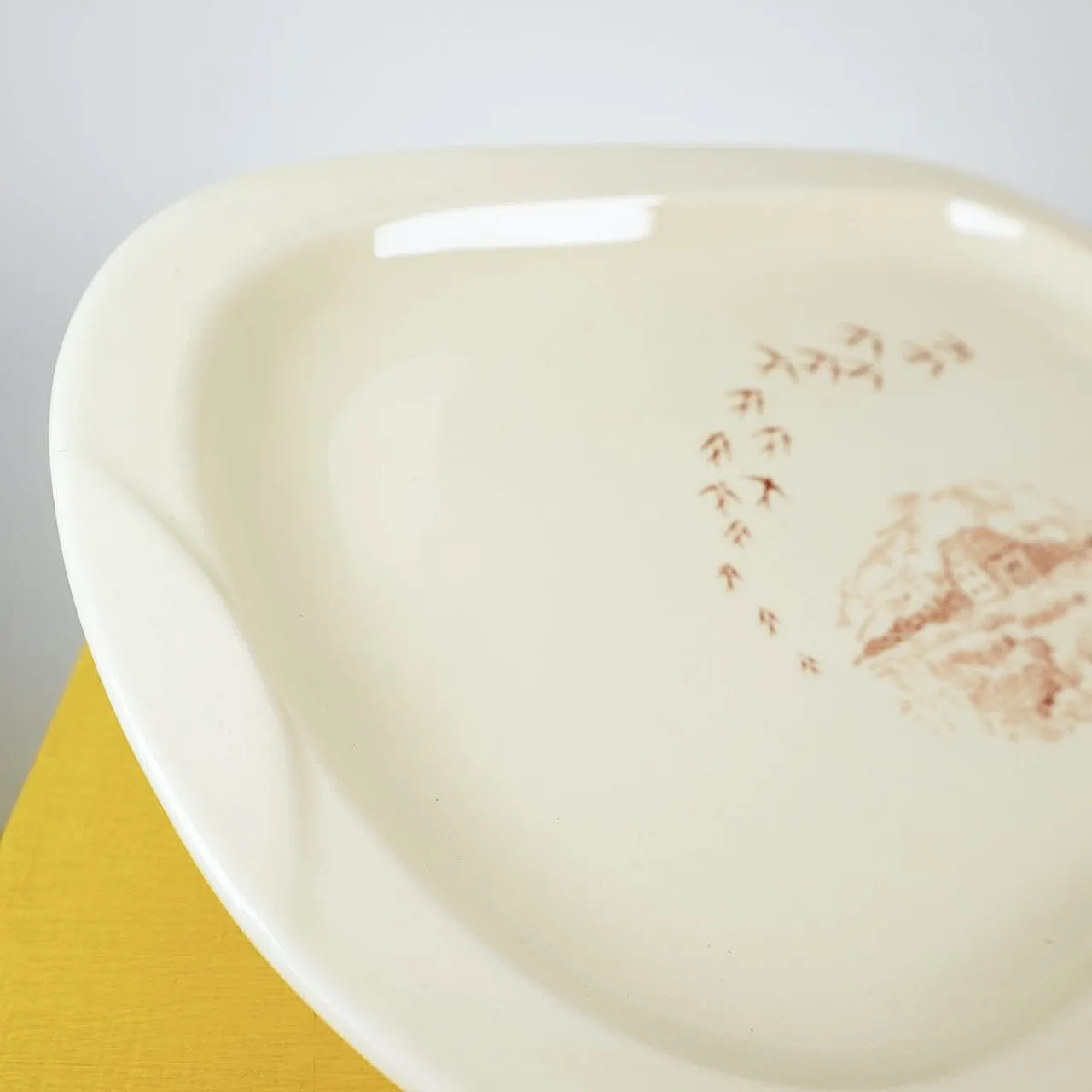 6 Piatti Mulino Bianco ovali in ceramica bianca, anni '80 3