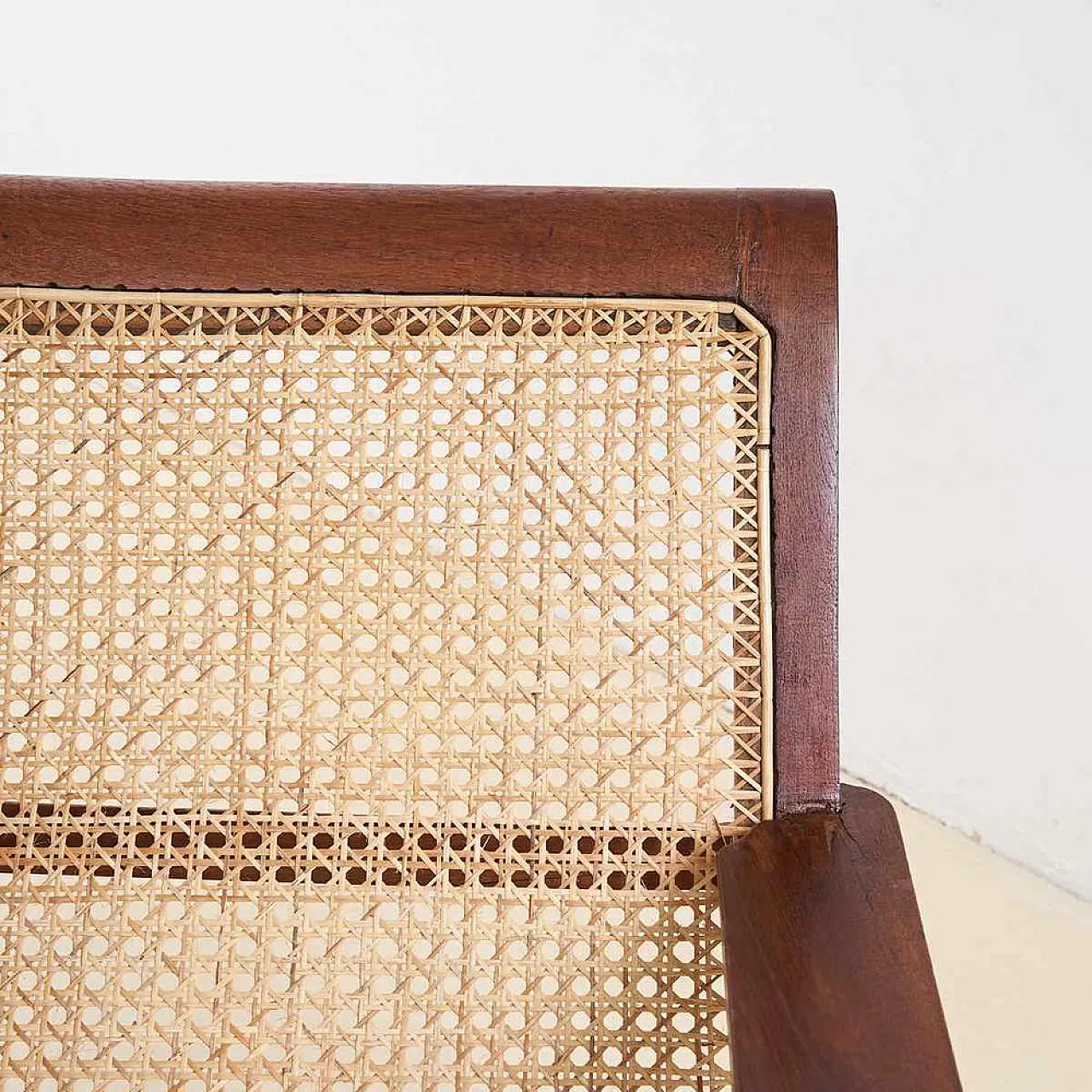 Colonial Style Fireplace Armchair in Vienna Straw, 1920s 6