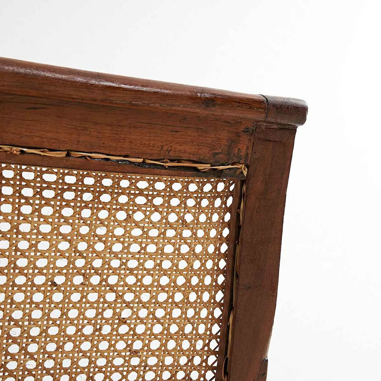 Colonial Style Fireplace Armchair in Vienna Straw, 1920s 8