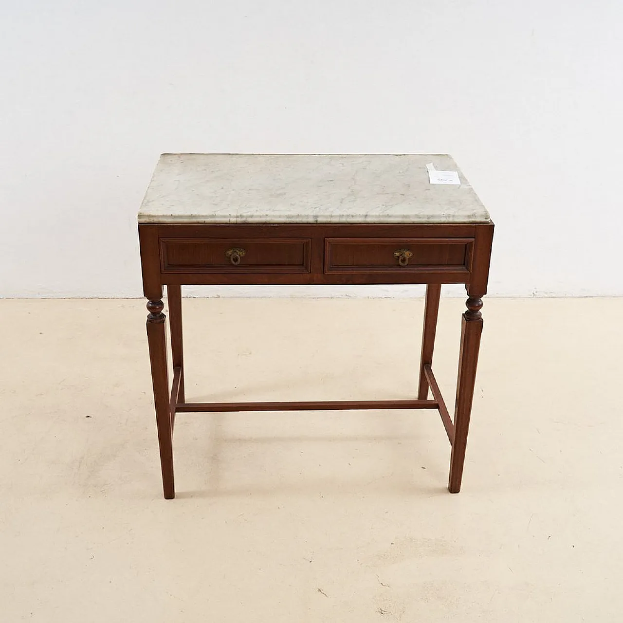 2 drawerDesk with Marble Top, 1930s 1