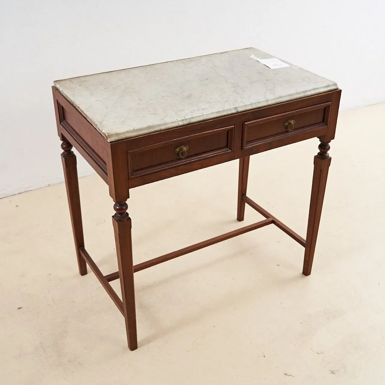 2 drawerDesk with Marble Top, 1930s 2
