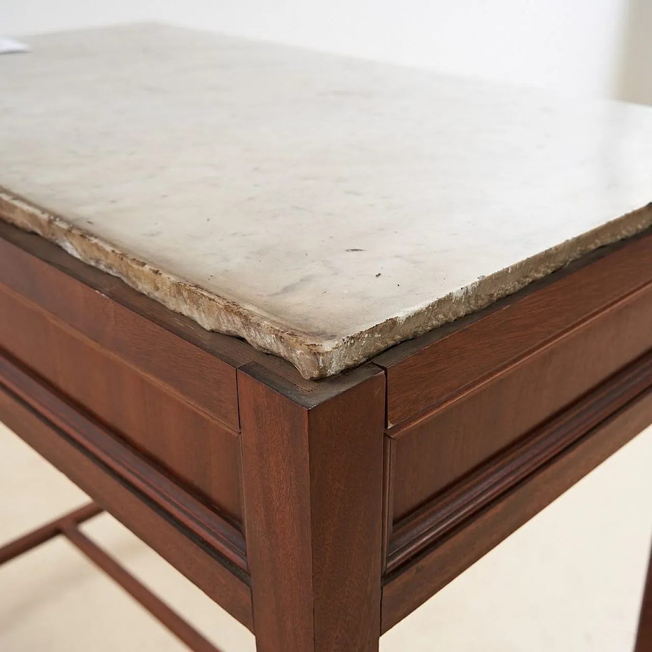 2 drawerDesk with Marble Top, 1930s 5
