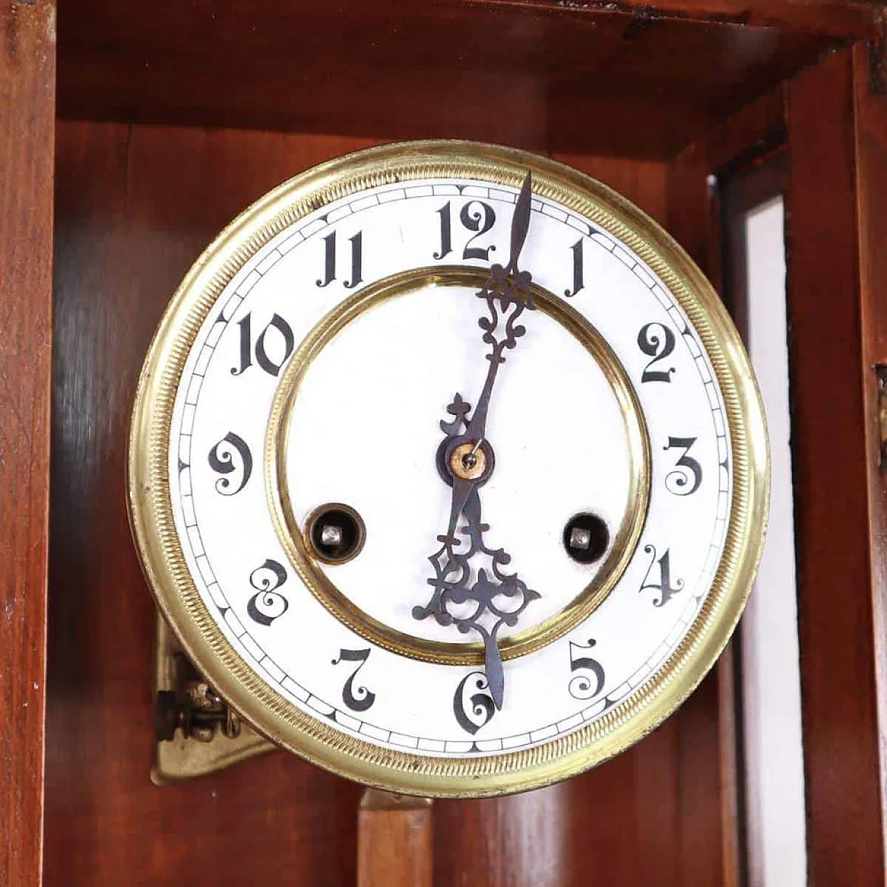 Wall Pendulum Clock in wood eith horse, 20th centrury 7