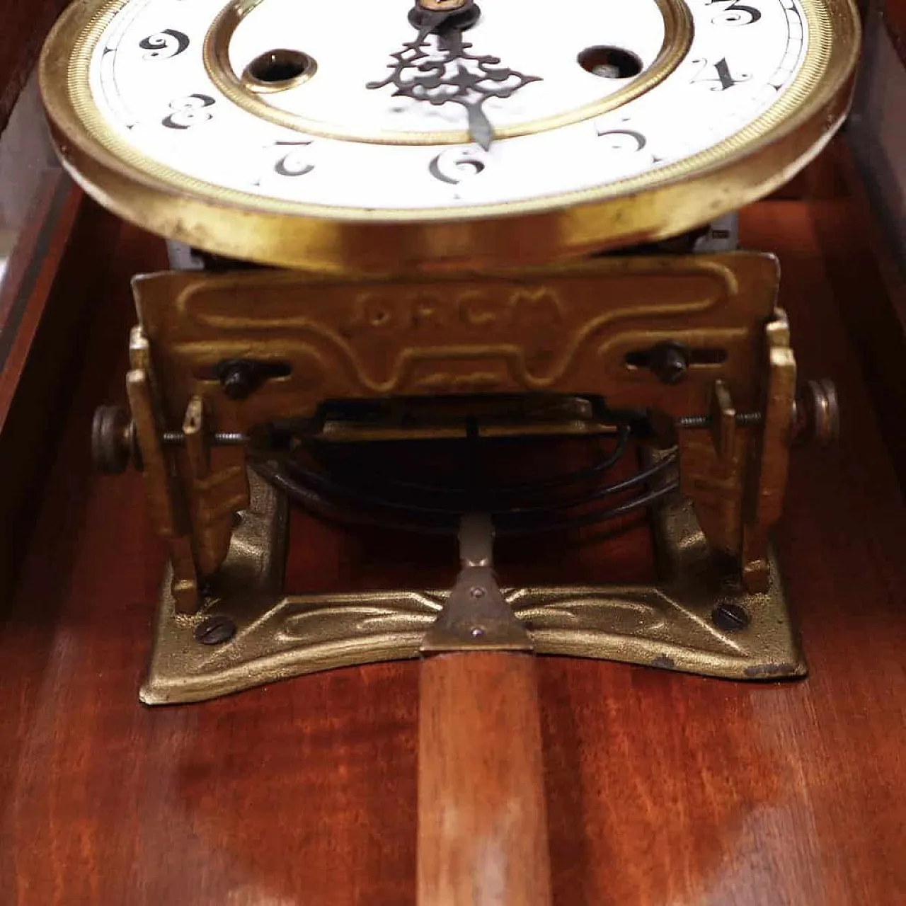 Wall Pendulum Clock in wood eith horse, 20th centrury 10