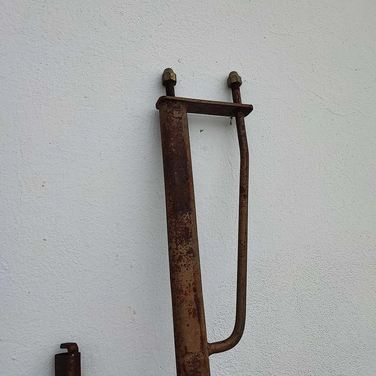 Antique Metal Bed with Twists and Decorations, 1970s 10