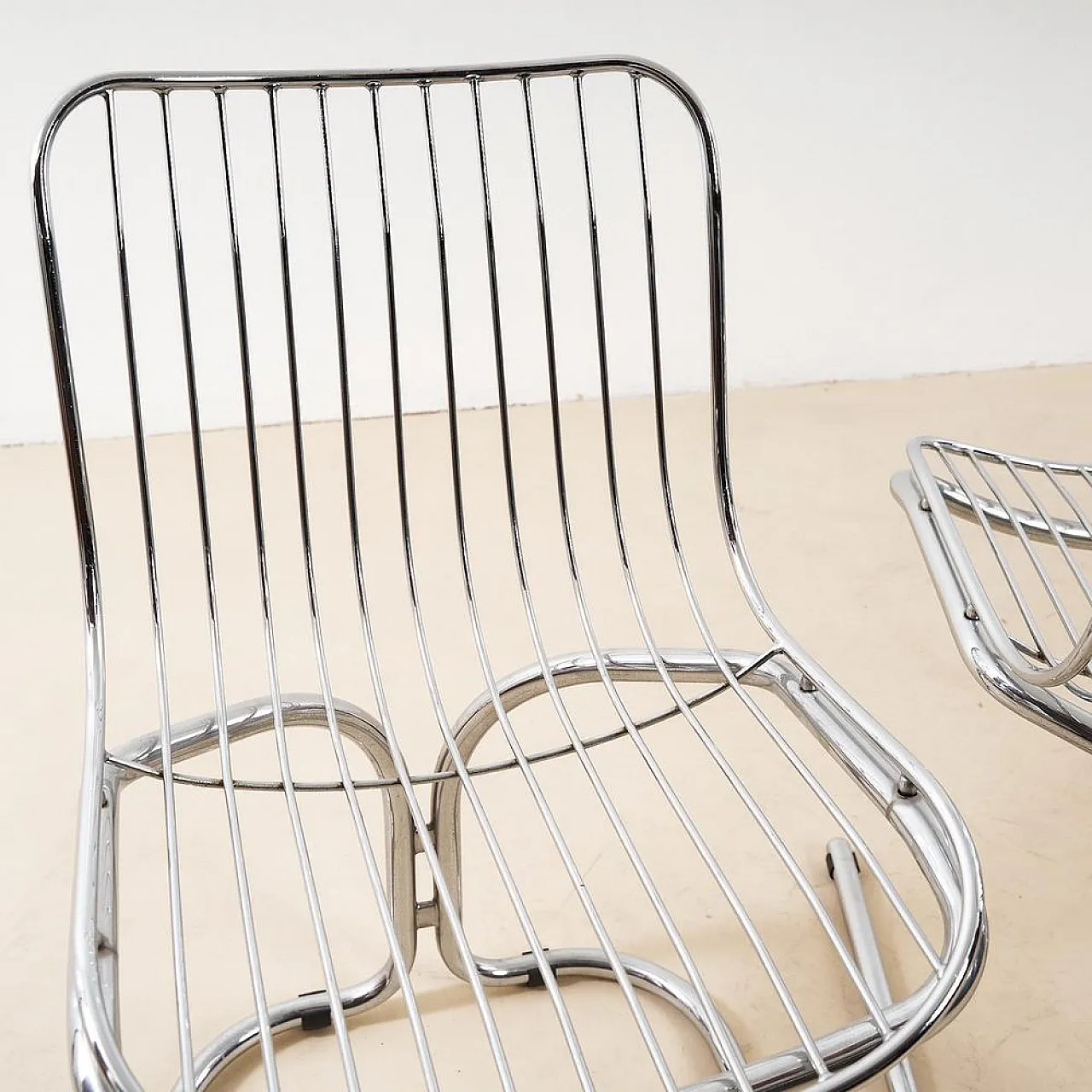 4 Chromed Chairs by Gastone Rinaldi for Rima, 1970s 7
