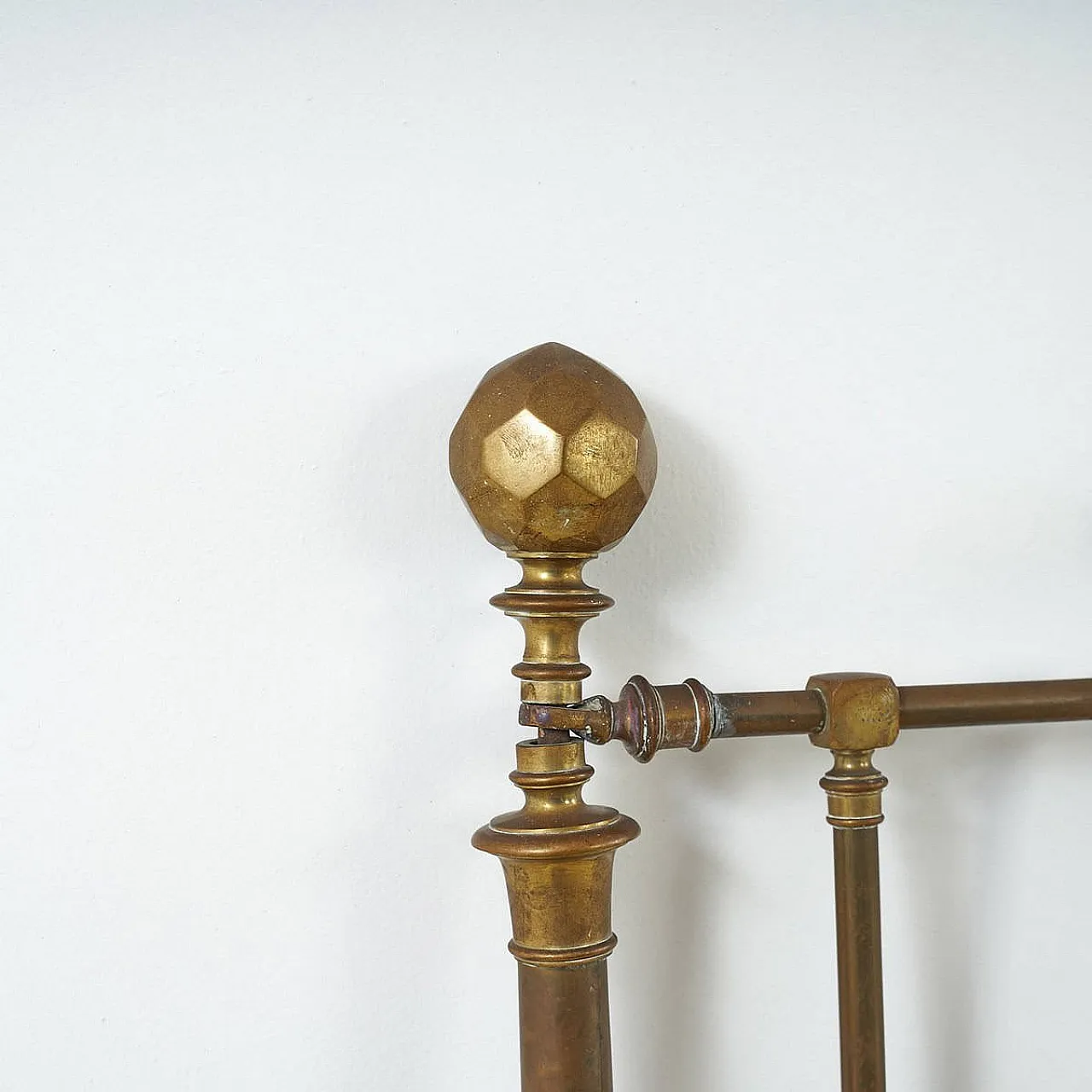 Goldenrod brass bed, 20th century 2