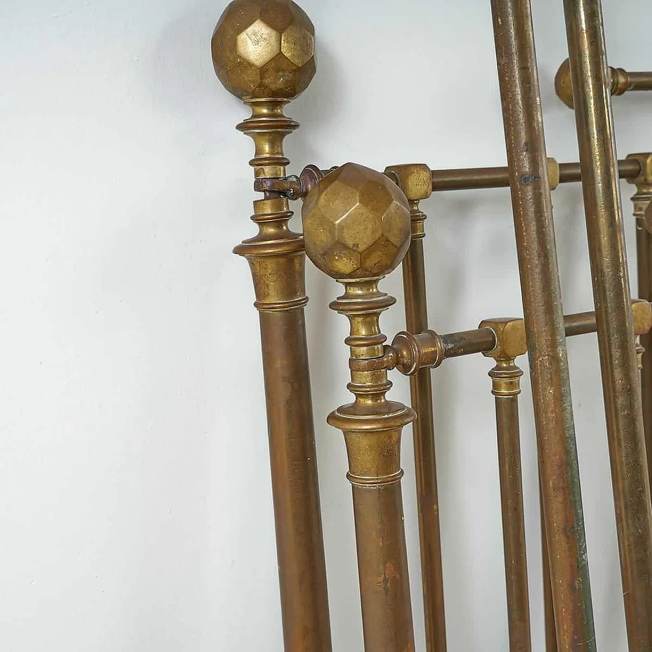 Goldenrod brass bed, 20th century 6