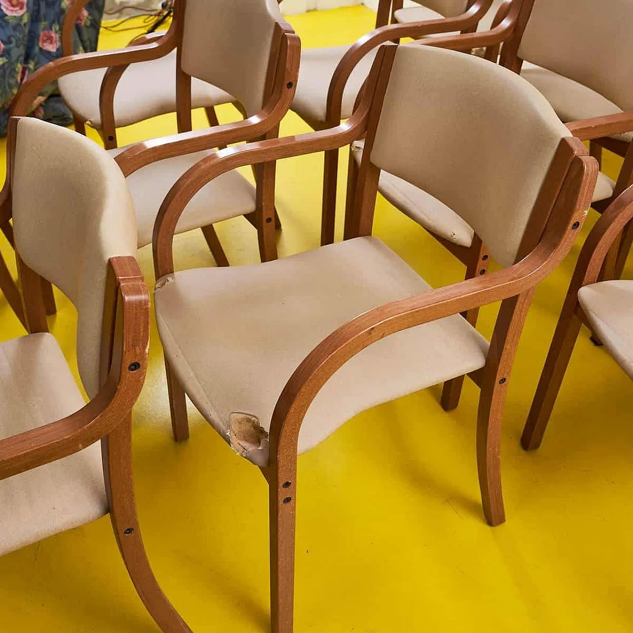 12 Chairs with wooden frames, 20th century 4