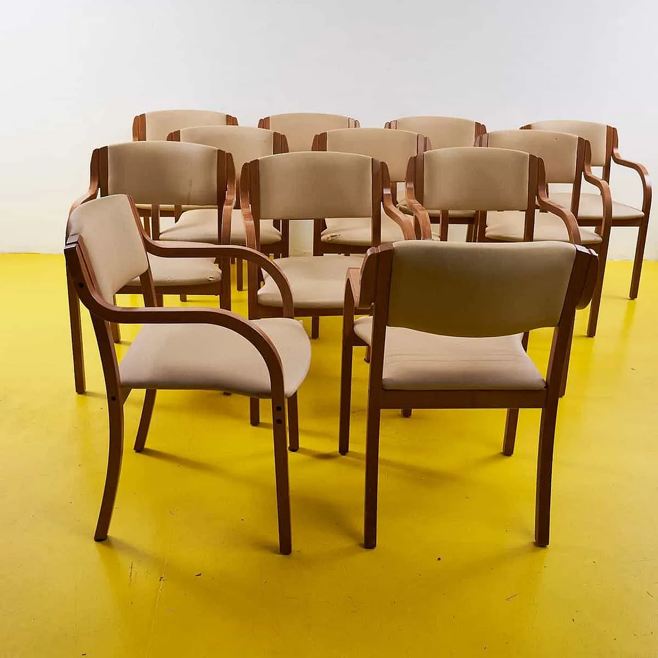 12 Chairs with wooden frames, 20th century 8