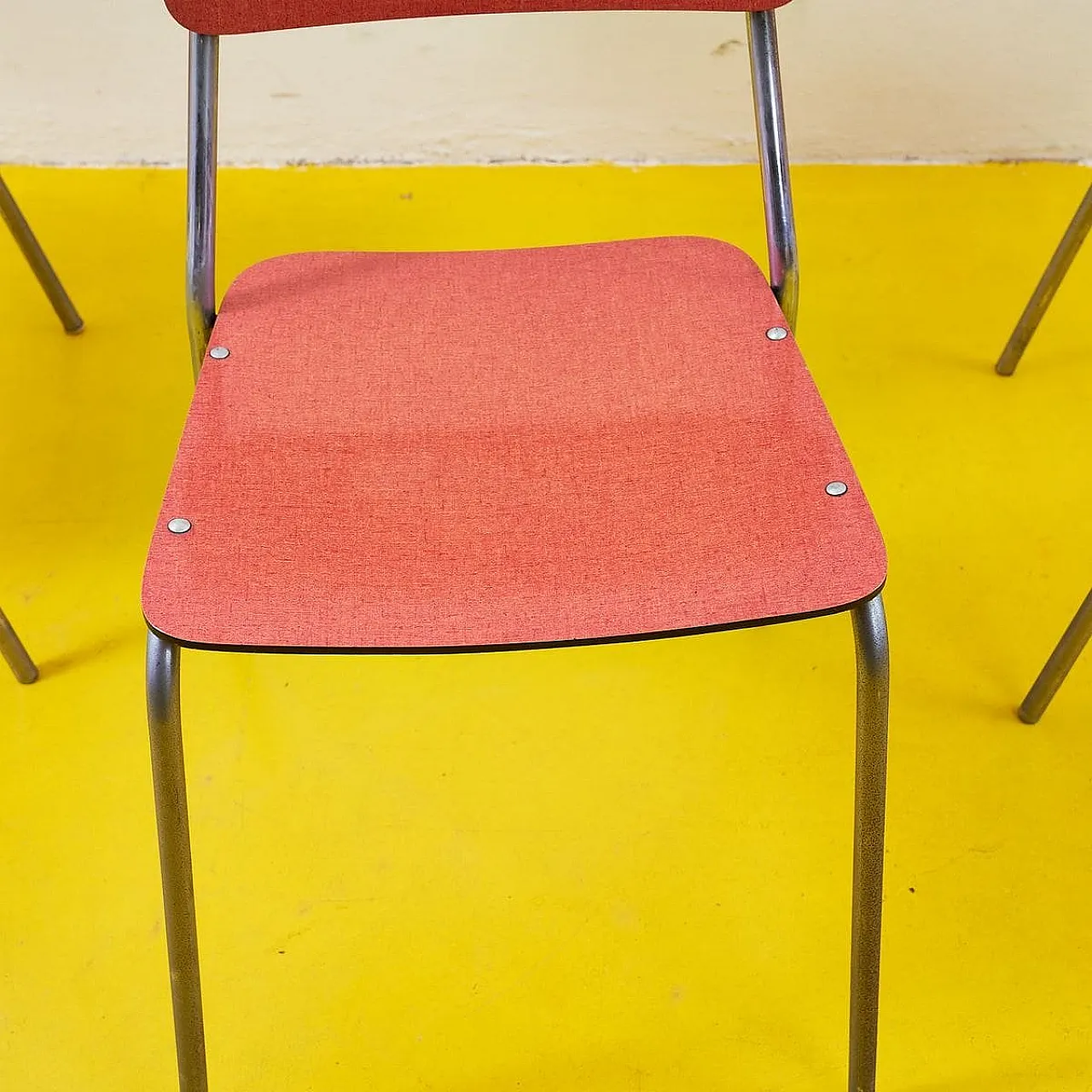 3 Formica and chromed metal chairs, 1950s 3